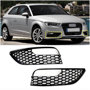 2012 2013 2014 2015 2016 Audi A3 S3 Mesh Front Bumper Fog Light Surround Cover Grille 2PCS