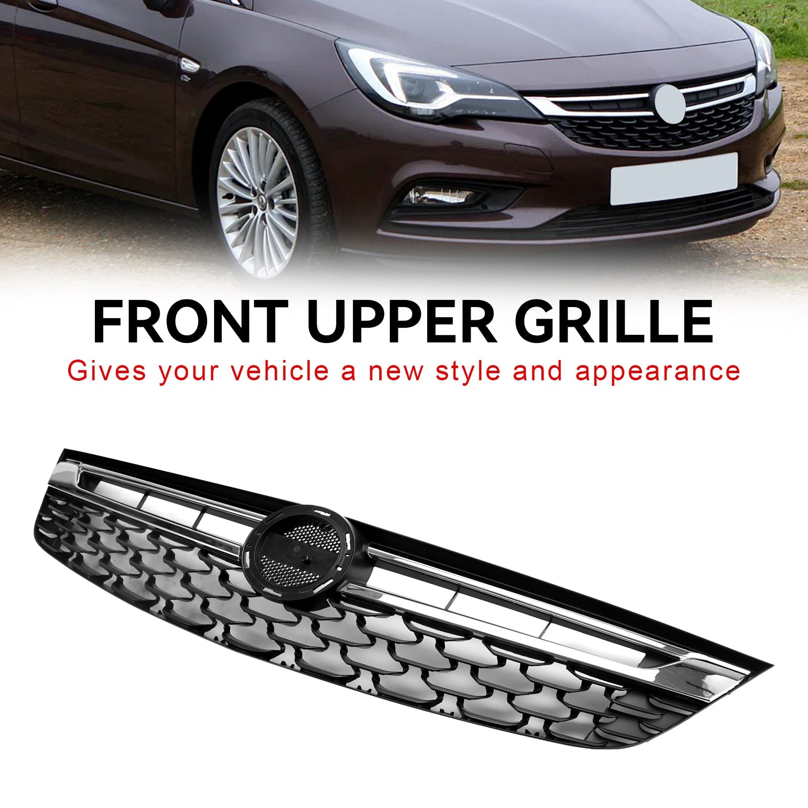 2015-2019 Facelift OPEL Vauxhall Astra K Front Bumper Grill Grille Black Chrome 13464791 13423642