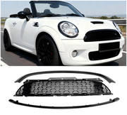 2009-2013 MINI R57 Cooper S & JCW 2-Door Convertible 3PCS Gloss Black Front Grill Grille
