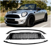 2007-2013 MINI R56 Cooper S & JCW 3-Door Hatchback 3PCS Gloss Black Front Grill Grille