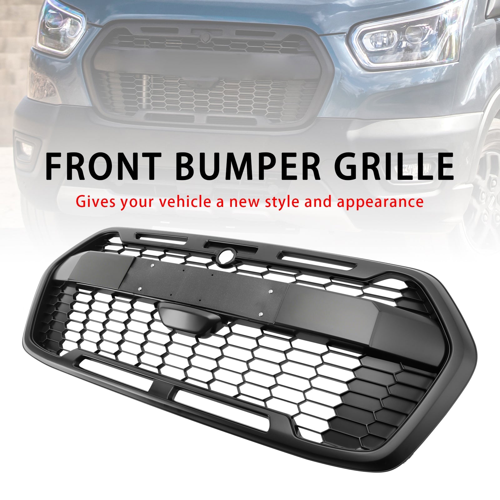 2020 2021 2022 2023 2024 Ford Transit T150 T250 T350 Raptor Style Front Bumper Grille 2467809