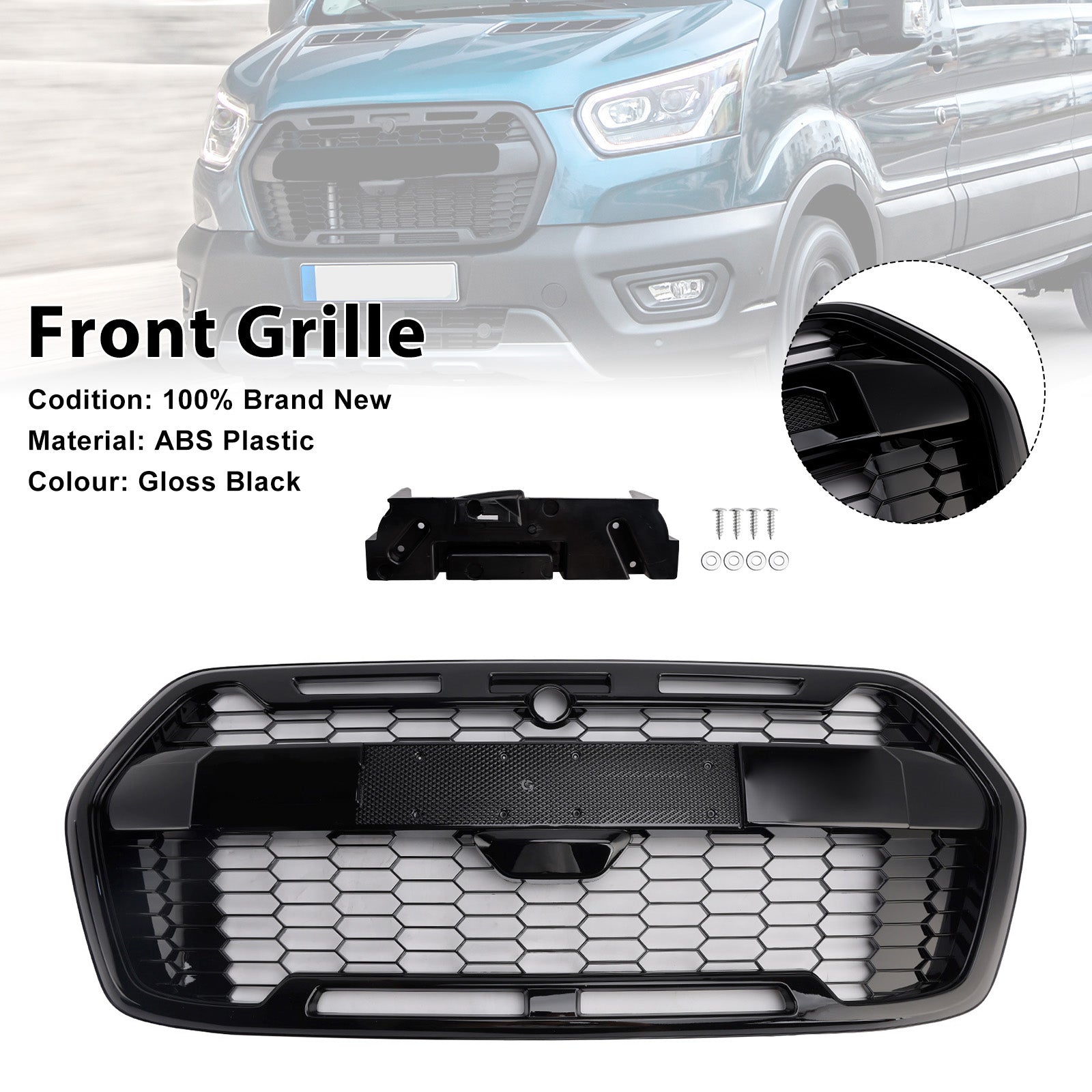 Ford Transit MK8 Trail 2019-OnwardsRaptor Style Front Bumper Grille 2467809