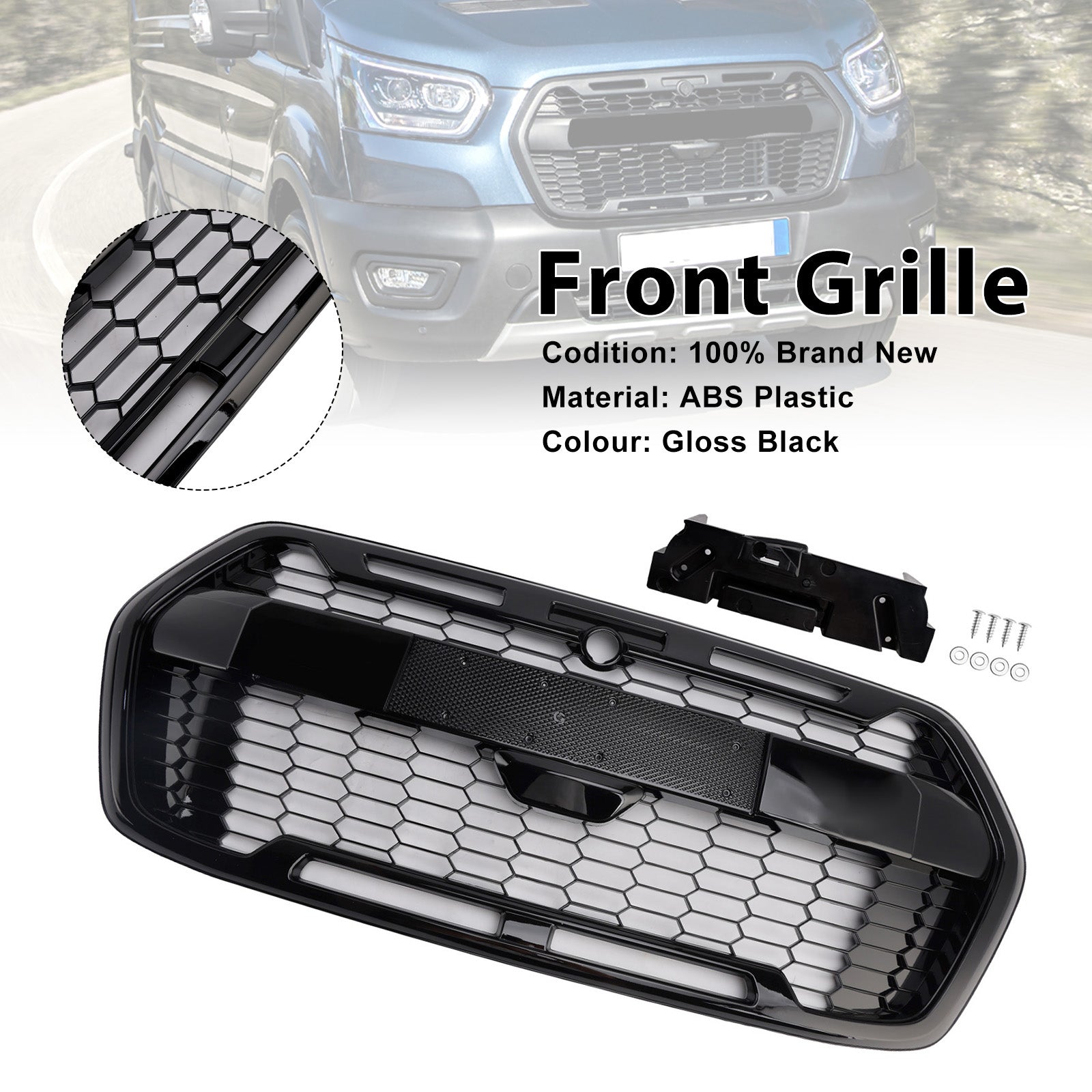 Ford Transit MK8 Trail 2019-OnwardsRaptor Style Front Bumper Grille 2467809