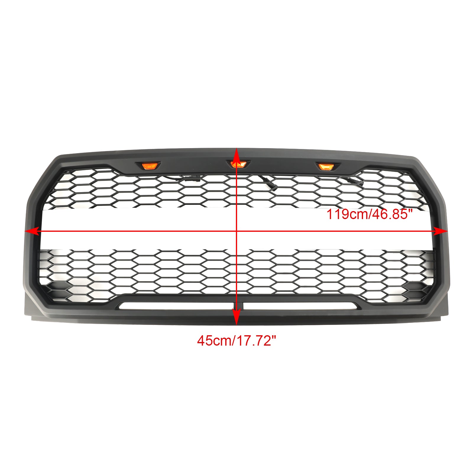2015 2016 2017 Ford F150 Raptor Style W/ LED Replacement Front Bumper Grill Grille