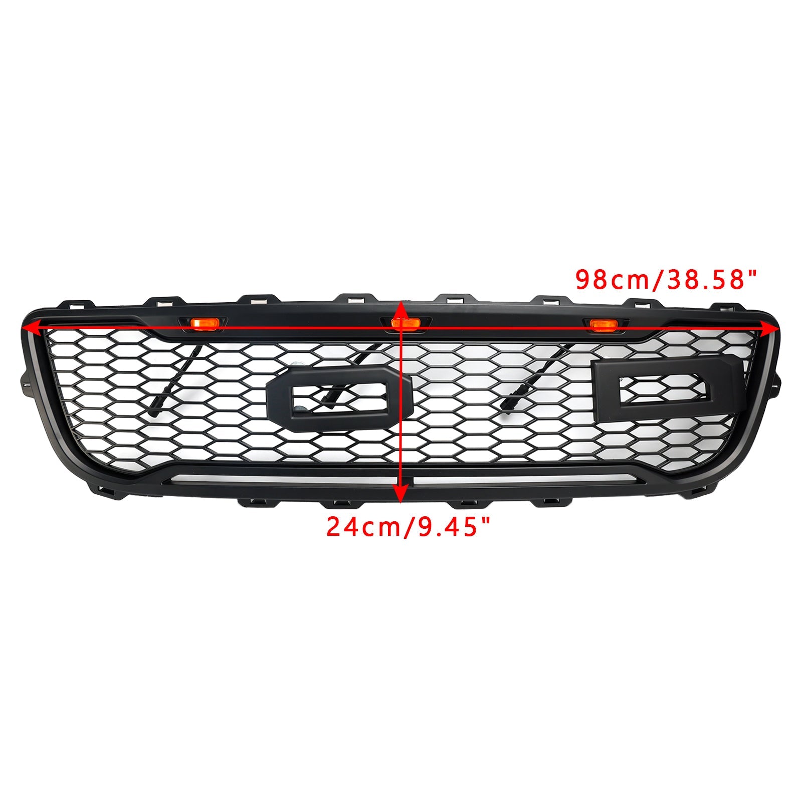 1999-2003 Ford F150 W/ Led Raptor style Matte Black Front Honeycomb Bumper Grille Grill