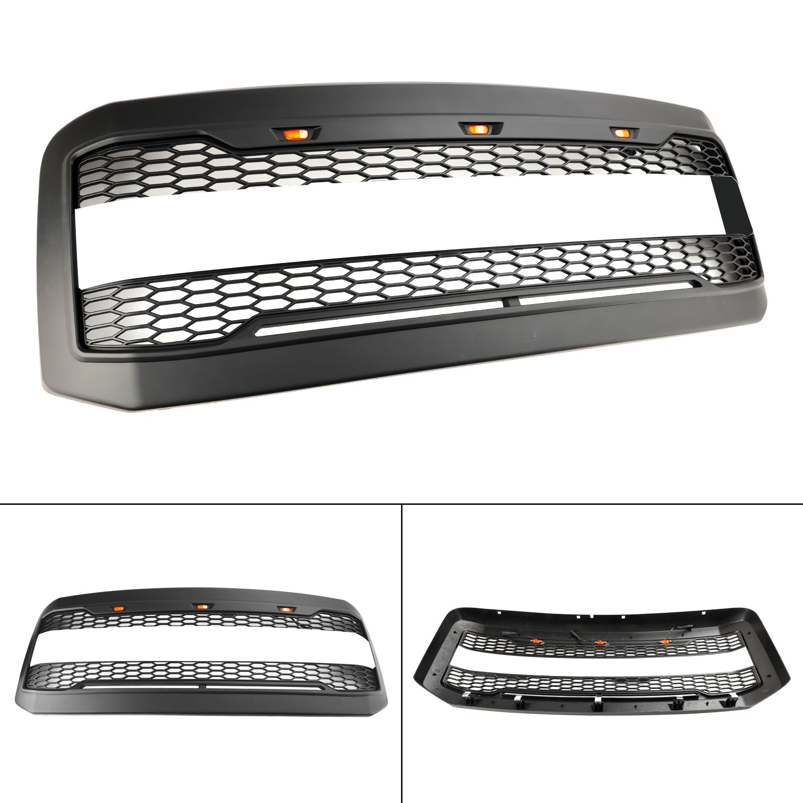 2005-2007 Ford F250 F350 Super Duty W/ LED Front Bumper Grill Grille