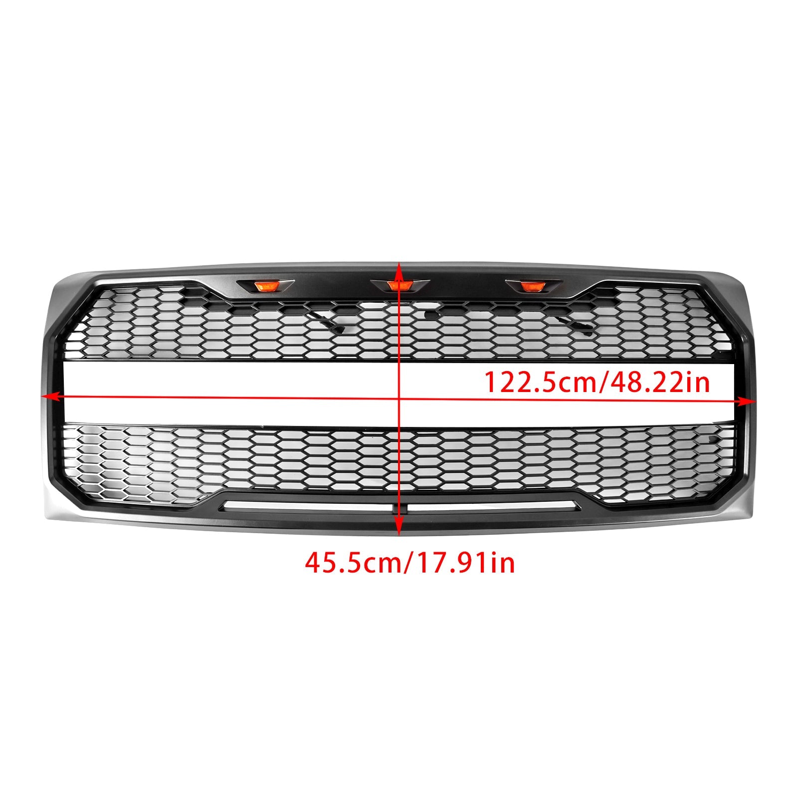 2009-2014 Ford F150 With LED Raptor Style Front Bumper Grille Grill