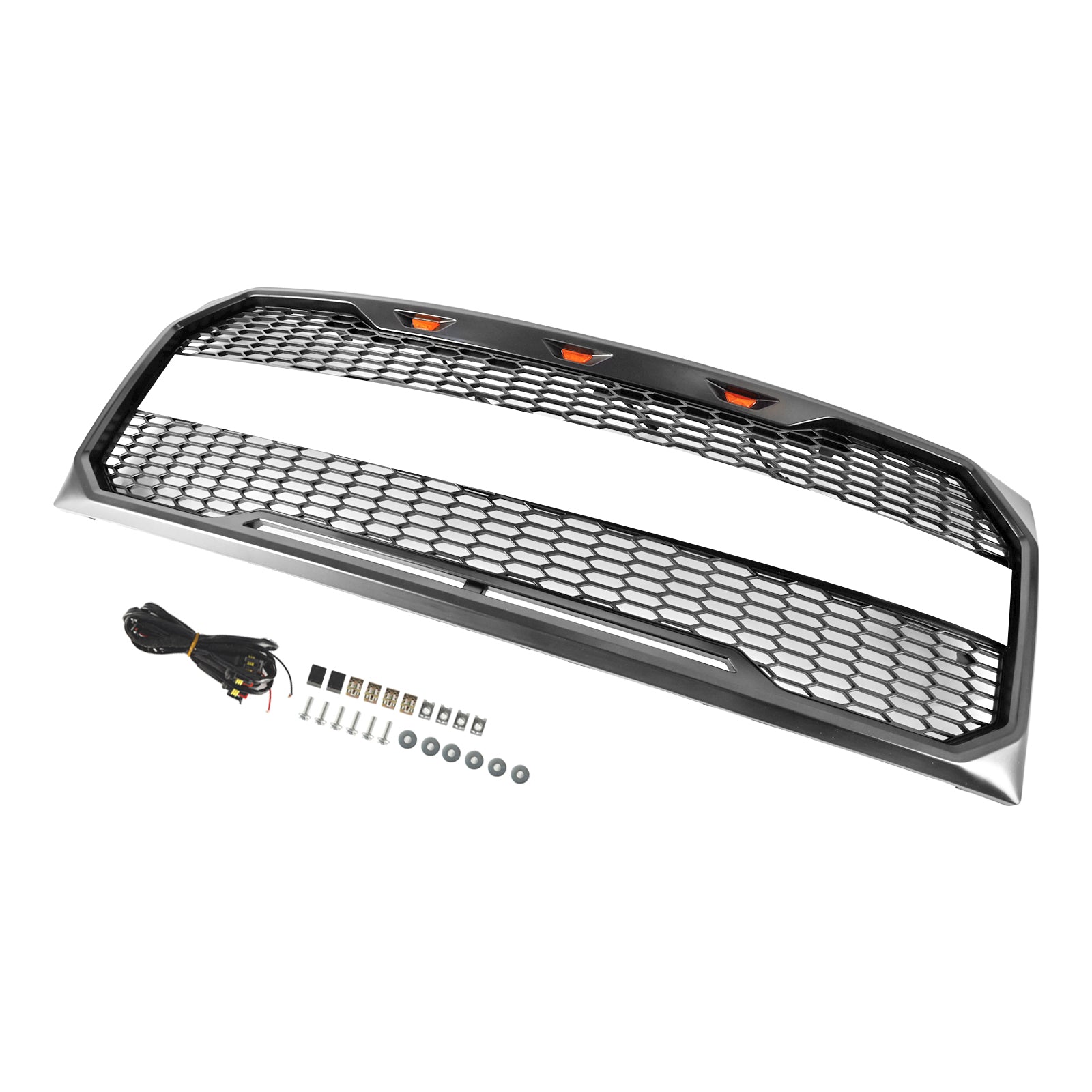 2009-2014 Ford F150 With LED Raptor Style Front Bumper Grille Grill