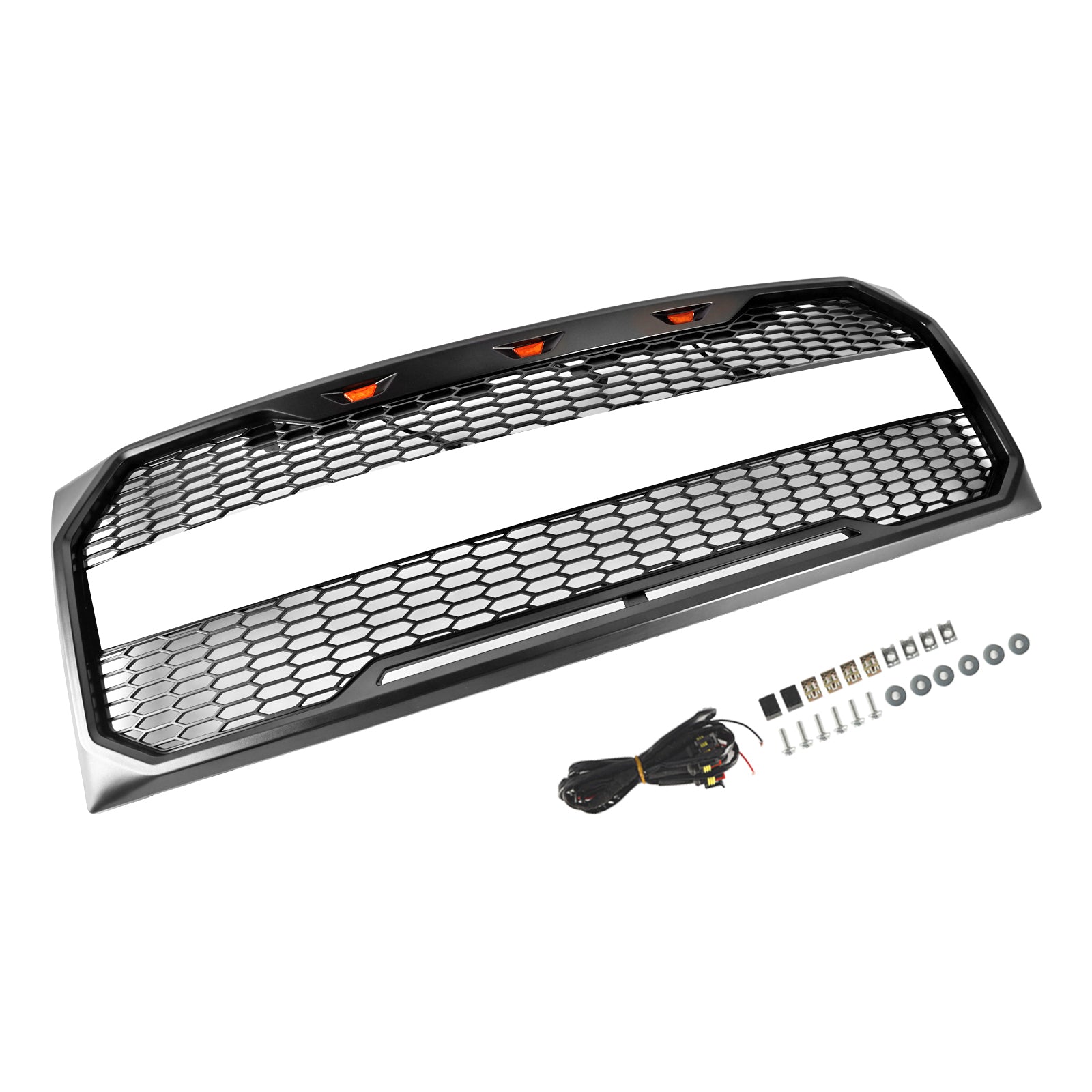 2009-2014 Ford F150 With LED Raptor Style Front Bumper Grille Grill