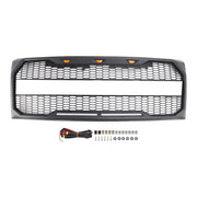 2009 2010 2011 2012 2013 2014 Ford F150 Raptor Style Front Bumper Grille Grill With LED Black