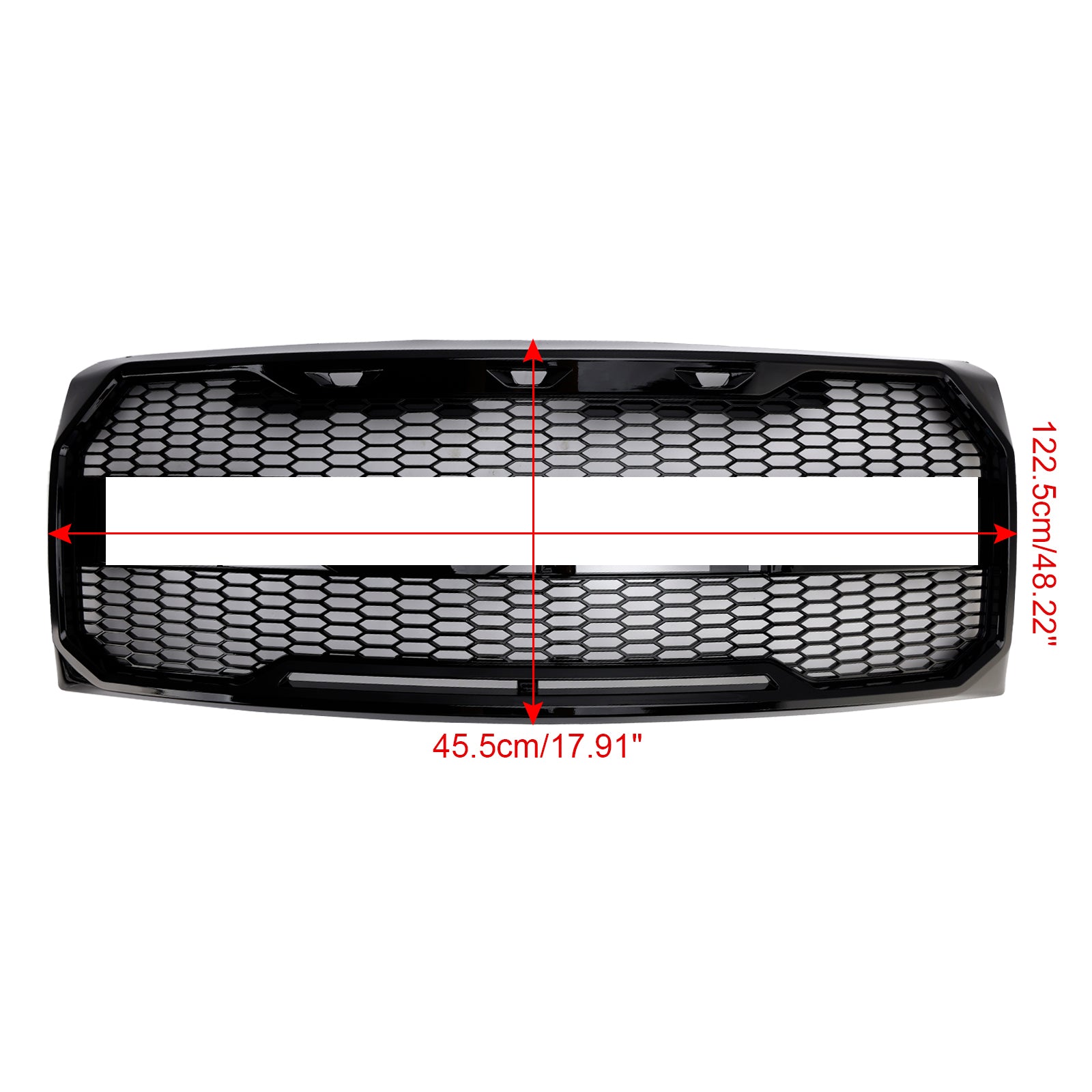 2009-2014 Ford F150 Gloss Black Raptor Style Front Bumper Grille Grill