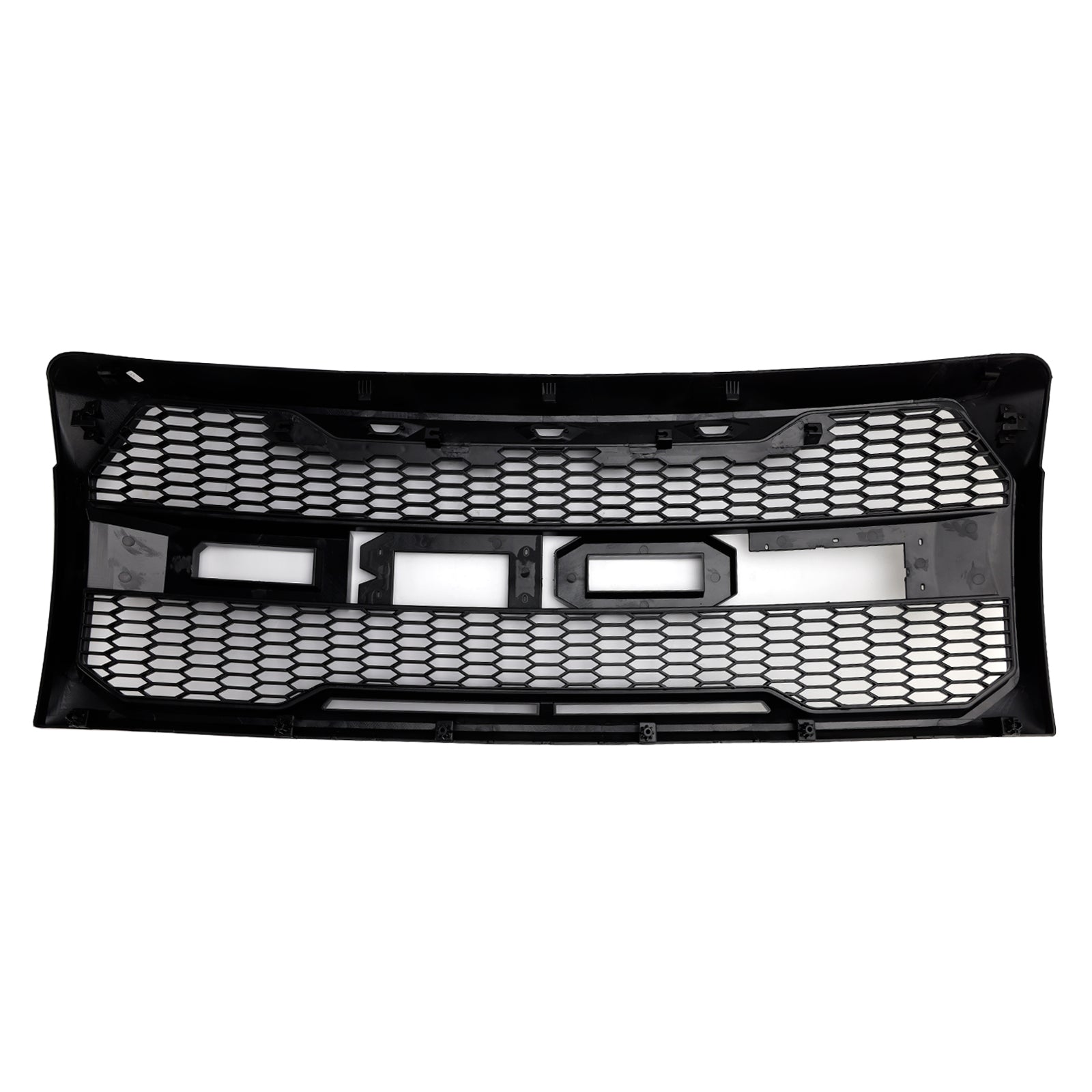 2009-2014 Ford F150 Gloss Black Raptor Style Front Bumper Grille Grill