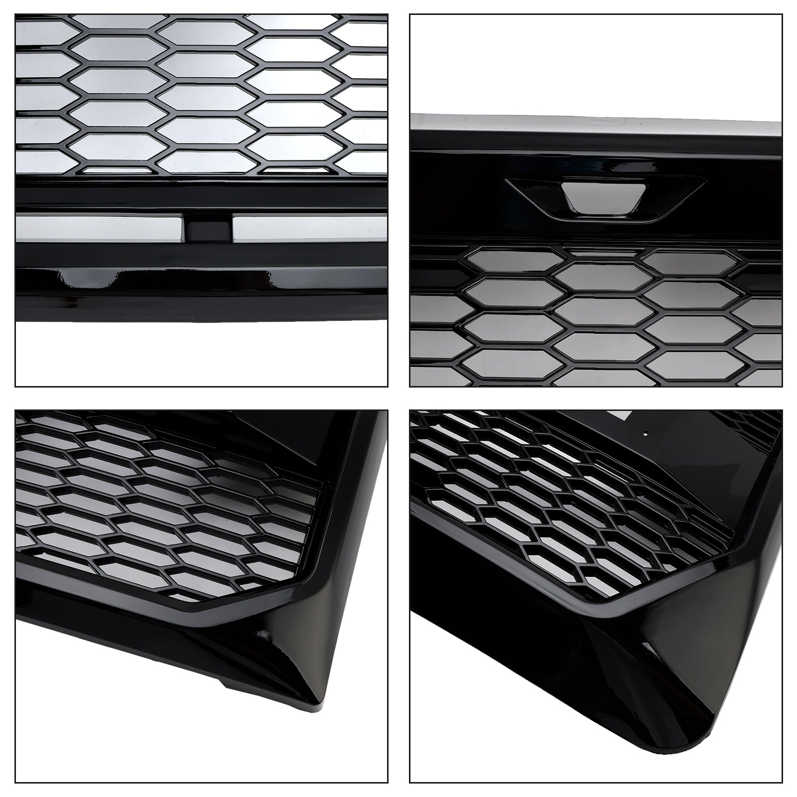 2009-2014 Ford F150 Gloss Black Raptor Style Front Bumper Grille Grill