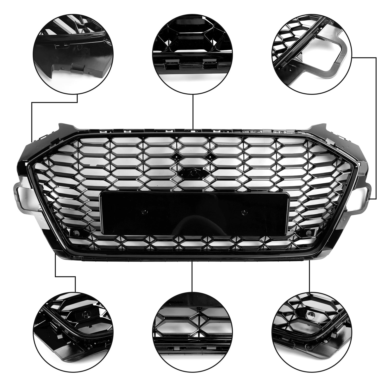 2020 2021 2022 Audi A4 B9.5 A4 S-Line S4 RS4 Style Front Bumper Grill Grille 8W0853651D