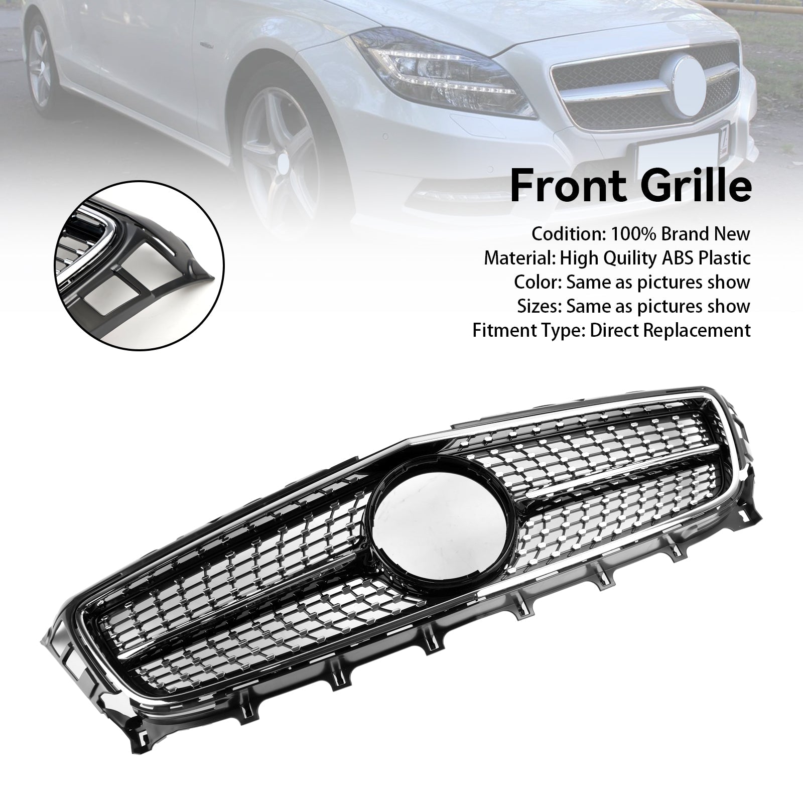 2011-2014 Mercedes-Benz W218 C218 X218 CLS-Class ClS350/500/550 Front Grill Grille
