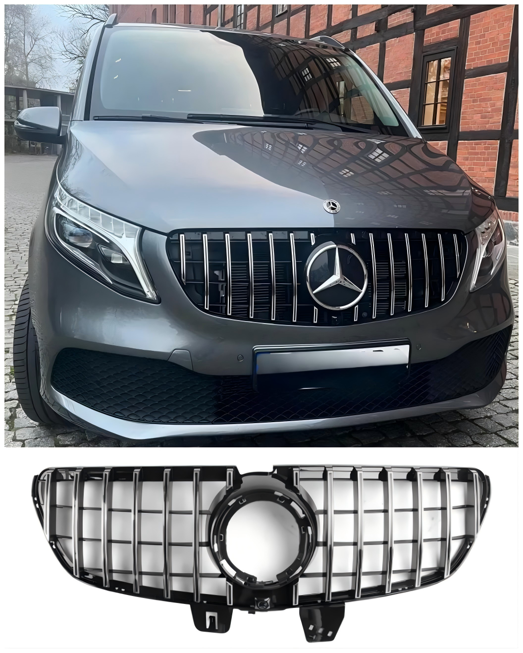 2020 2021 2022 2023 V-Class W447 Mercedes Benz Front Upper Grill Grille