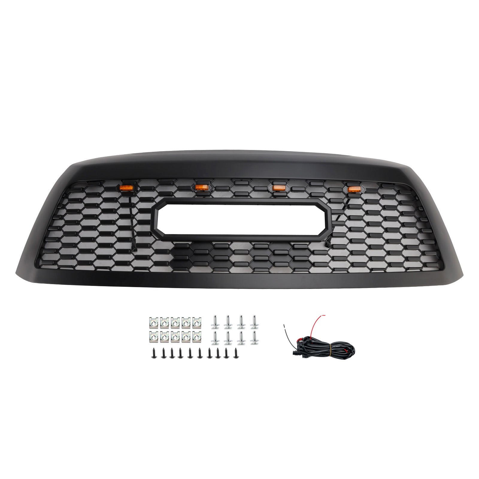 2008-2018 Toyota Sequoia With Led Matte Black Front Bumper Grill Grille