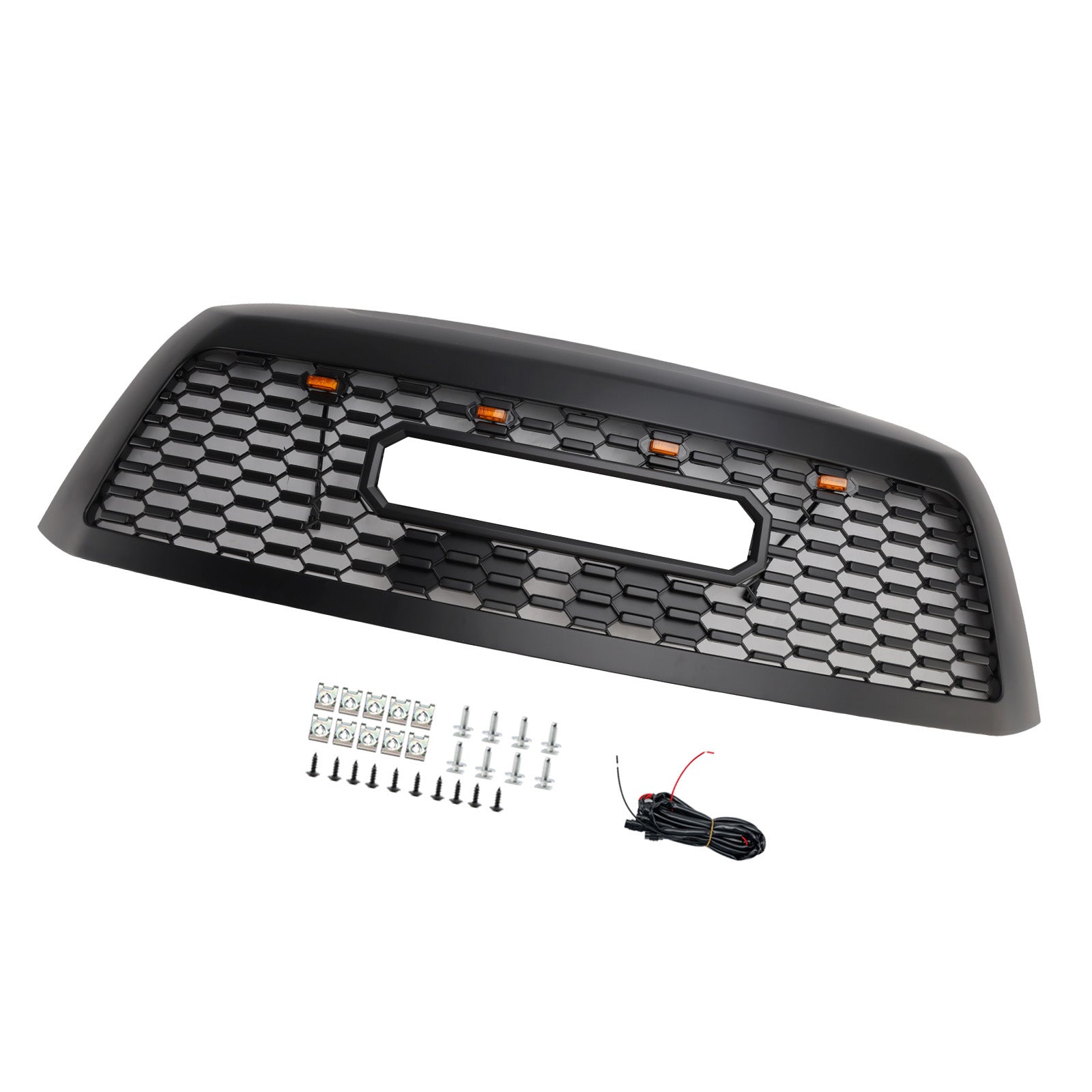 2008-2018 Toyota Sequoia With Led Matte Black Front Bumper Grill Grille