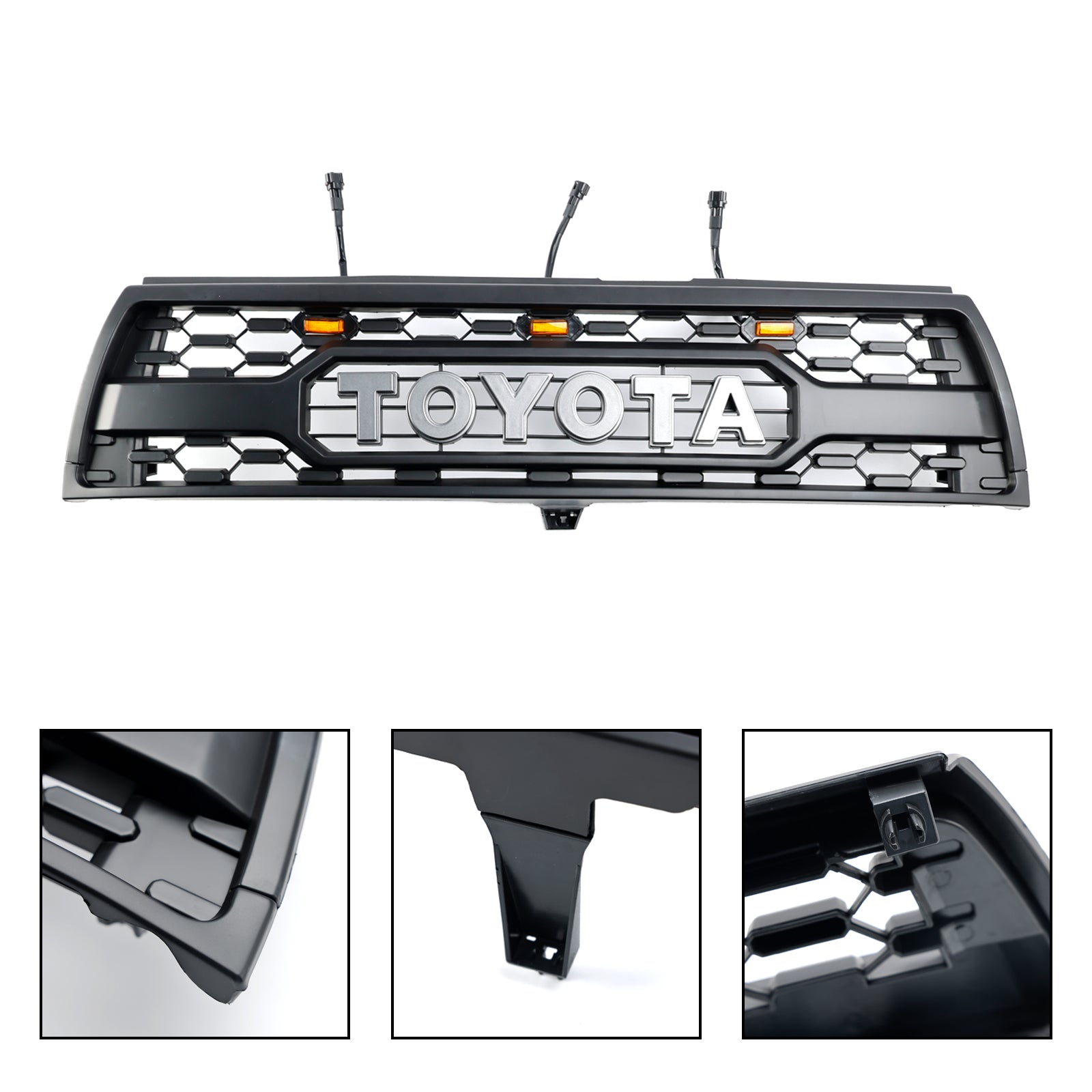 1996 1997 1998 2000 Toyota 4Runner With Led Matte Black Front Bumper Grill Grille