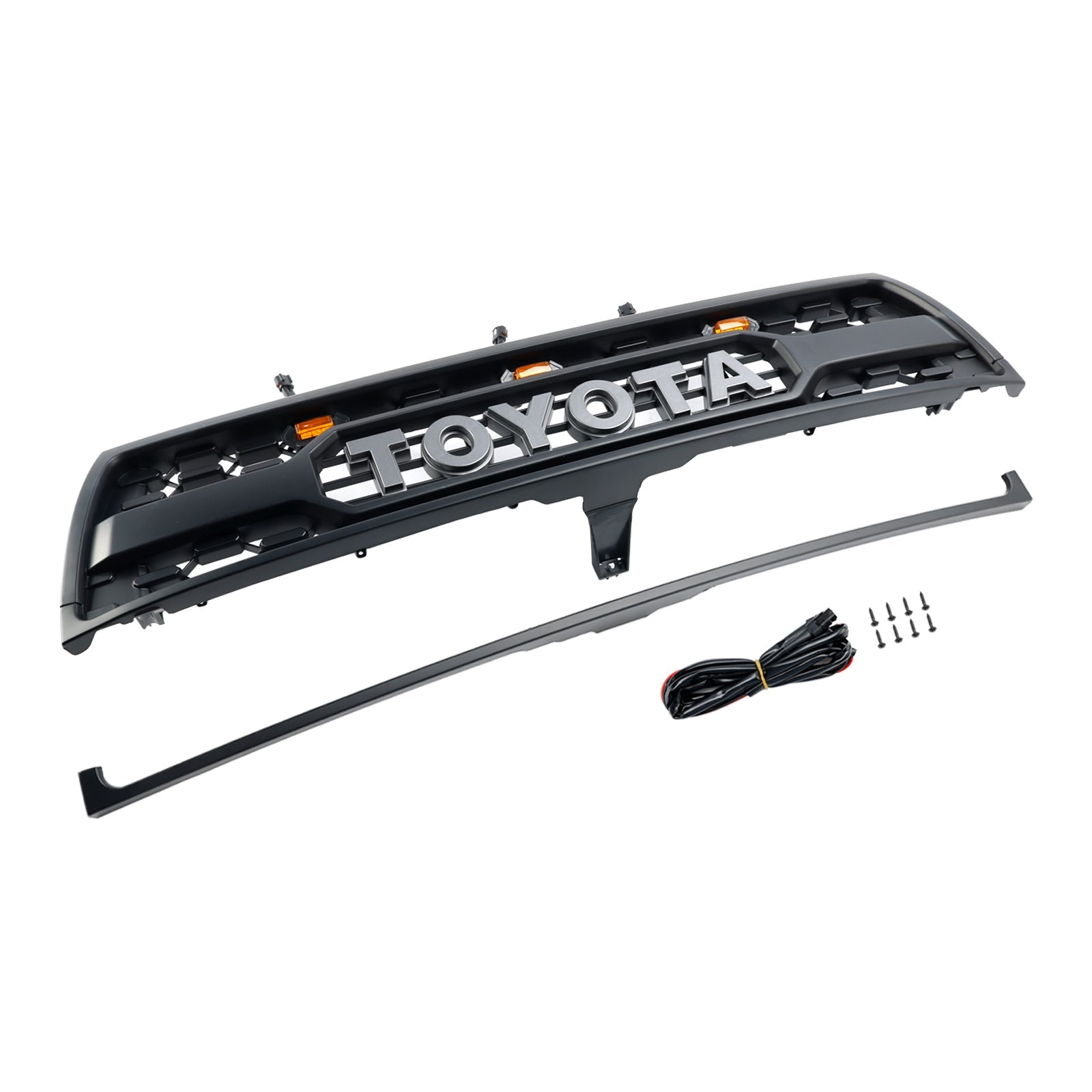 1996-2000 Toyota 4Runner With Led Matte Black Front Bumper Grill Grille