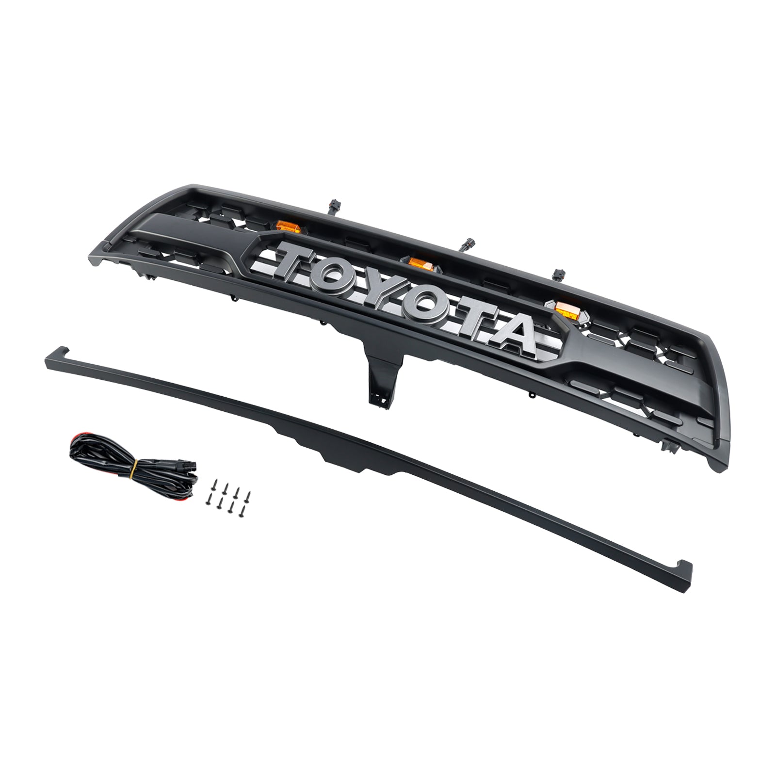 1996-2000 Toyota 4Runner With Led Matte Black Front Bumper Grill Grille