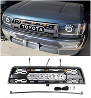 1996-2000 Toyota 4Runner With Led Matte Black Front Bumper Grill Grille