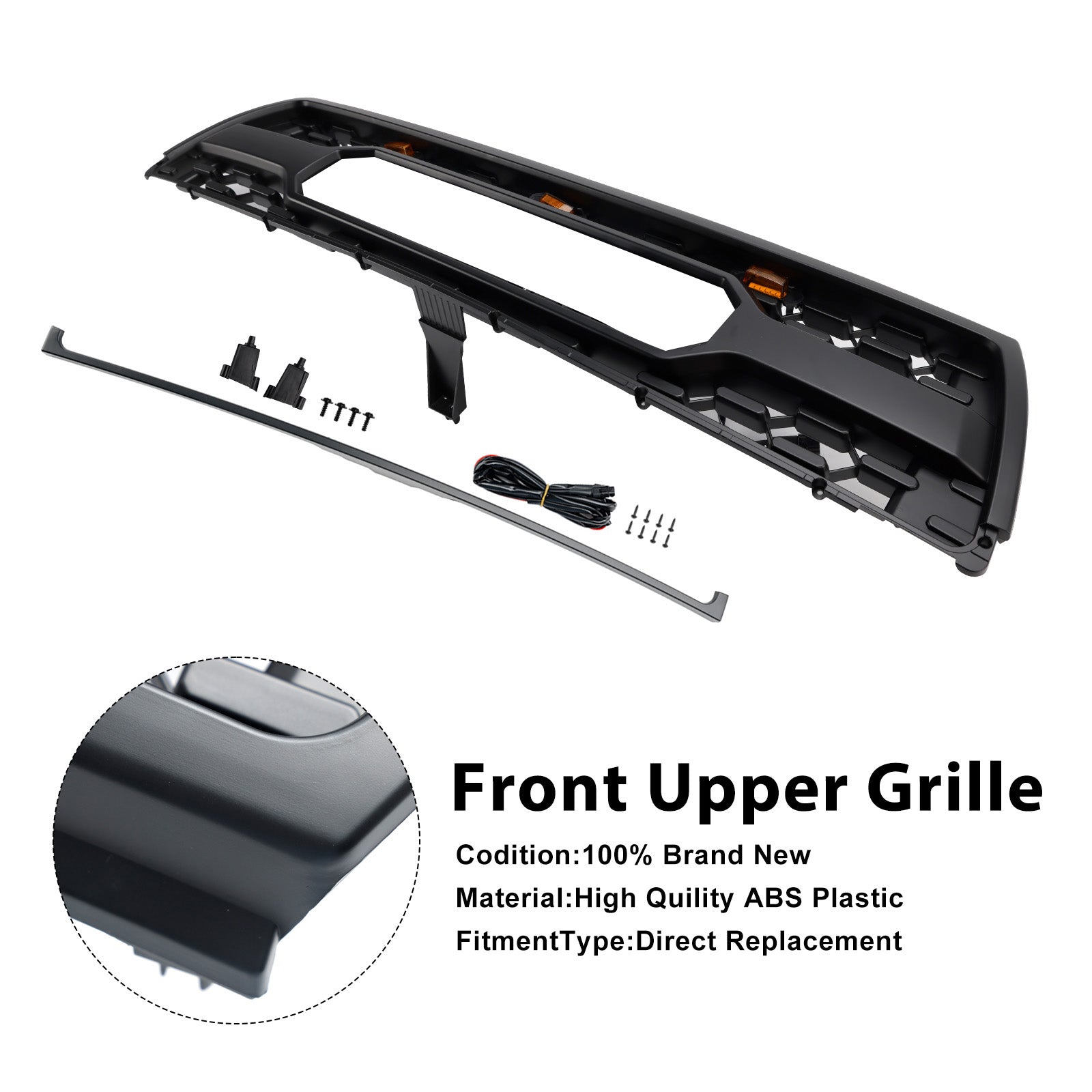 1996-2000 Toyota 4Runner With Led Matte Black Front Bumper Grill Grille