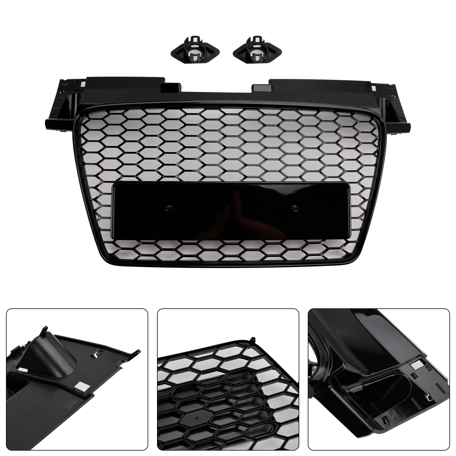 Audi TT TTS 2006-2014 RS Style Front Honeycomb Grille Grill Gloss Black Generic