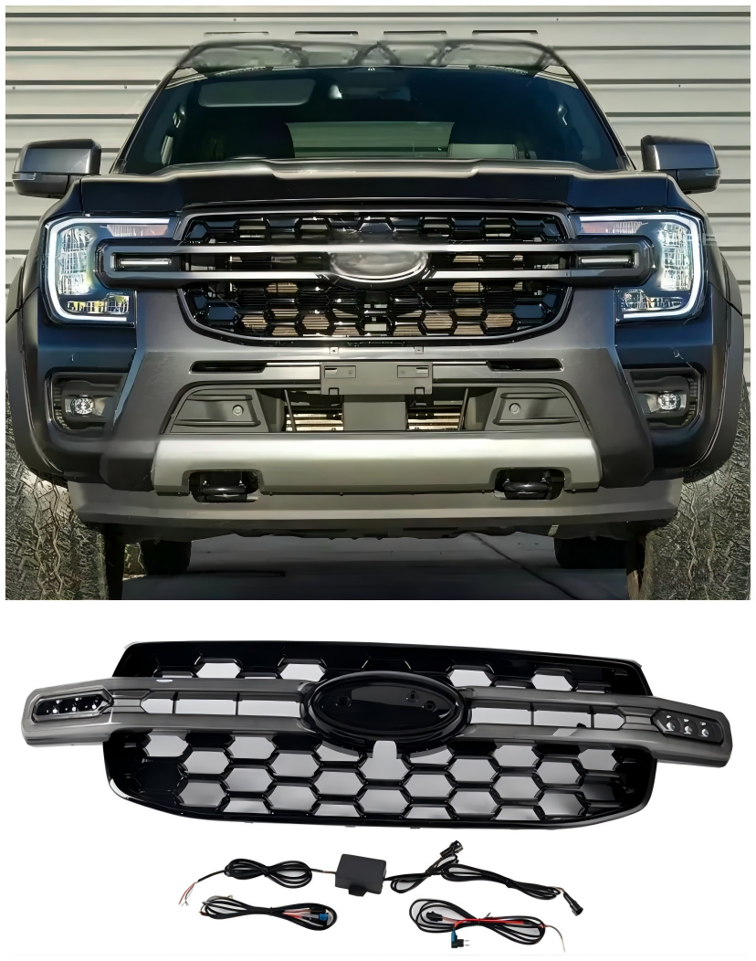 2023-2024 Ford Everest Next Gen T9 Front Bumper Grille Grill (With White LED)