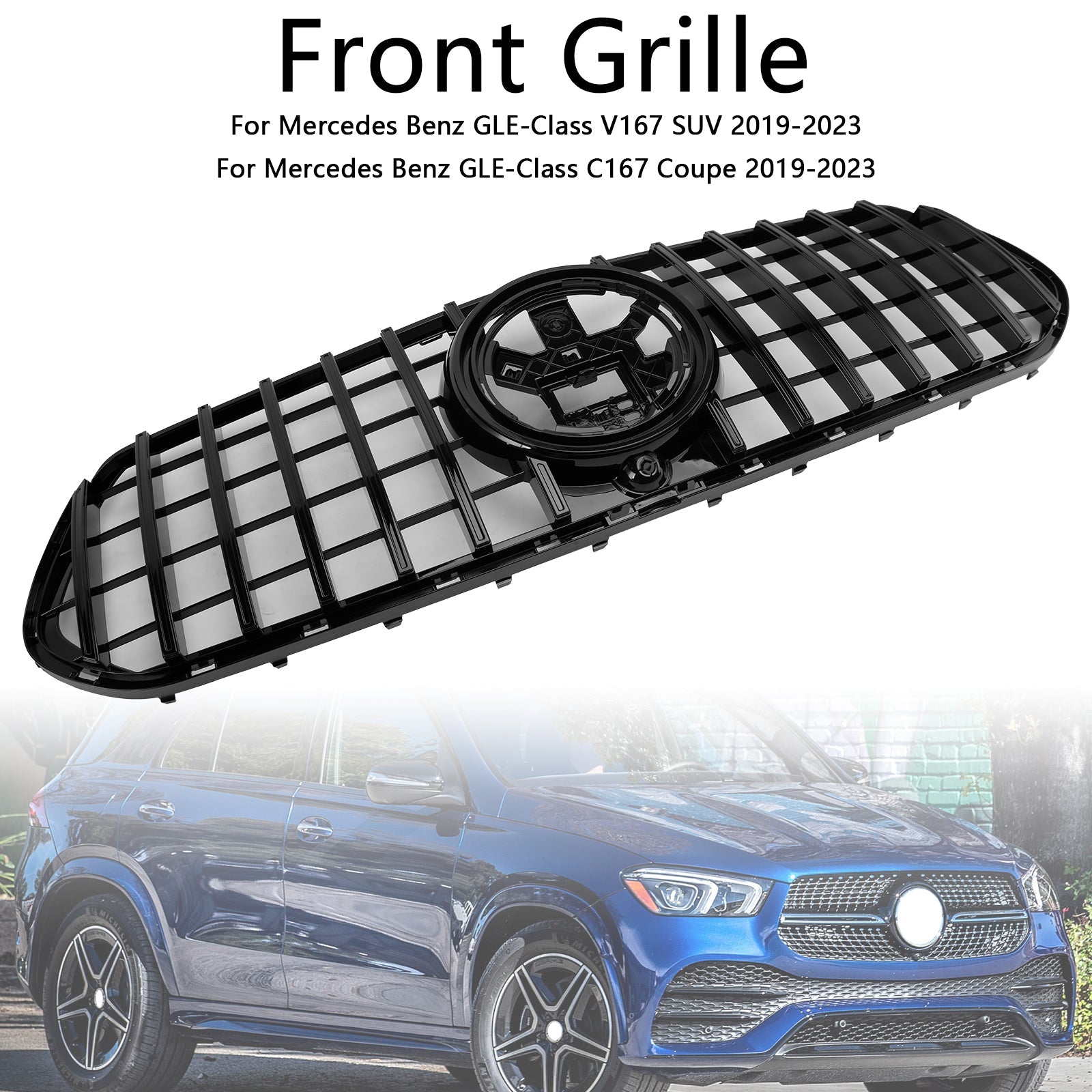 2019-2024 Mercedes Benz GLE W167 C167 V167 Front Bumper Grille Grill