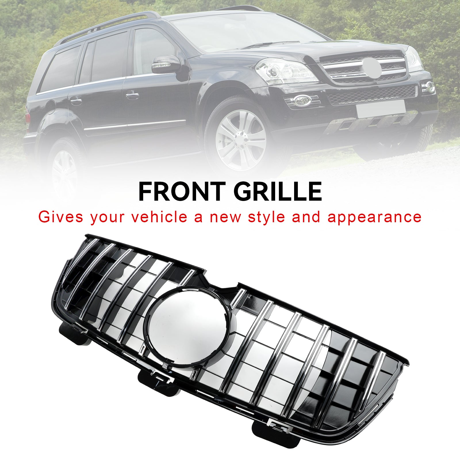 2010-2012 Mercedes-Benz GL X164 GL450 GL500 Front Bumper Grill Grille Chrome