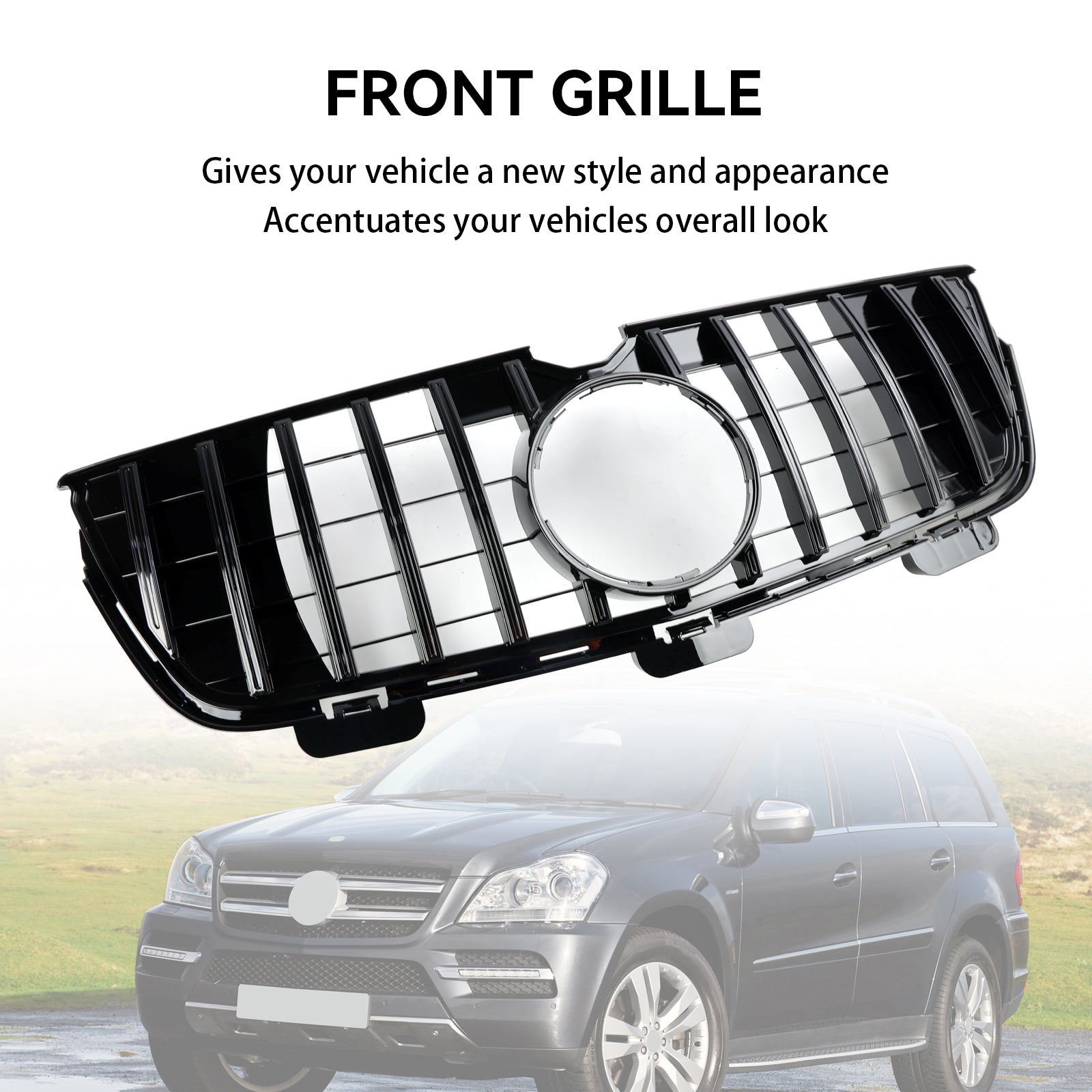 2010-2012 Mercedes-Benz GL X164 GL450 GL500 Front Bumper Grill Grille Chrome