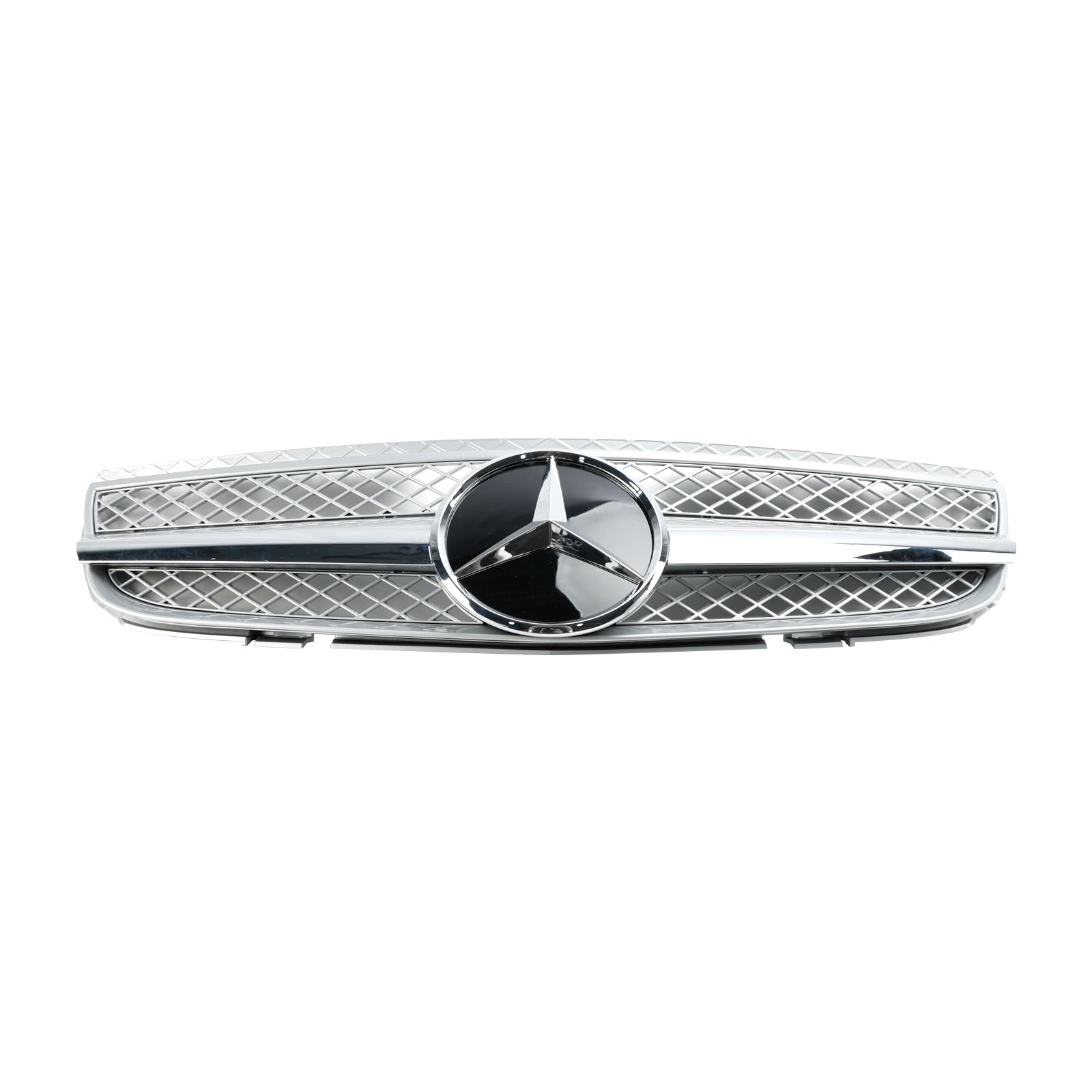 R230 SL550 SL600 2007-2008 Mercedes Benz 1 Fin Star Front Bumper Upper Grill