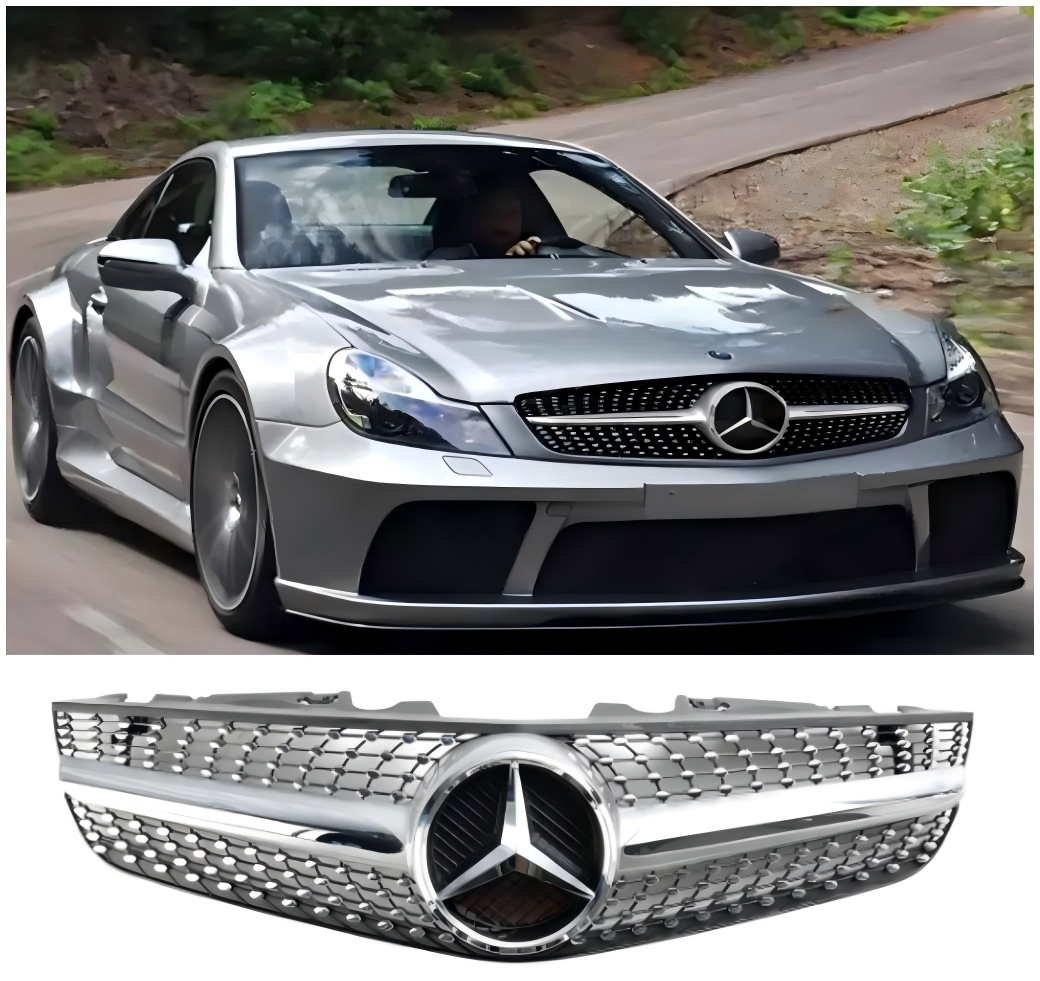 2009-2012 Mercedes Benz SL-Class R230 SL550 SL600 Front Bumper Upper Grill