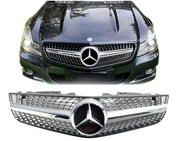 2009 2010 2011 2012 Mercedes Benz R230 SL550 SL600 Diamond Front Bumper Upper Grill