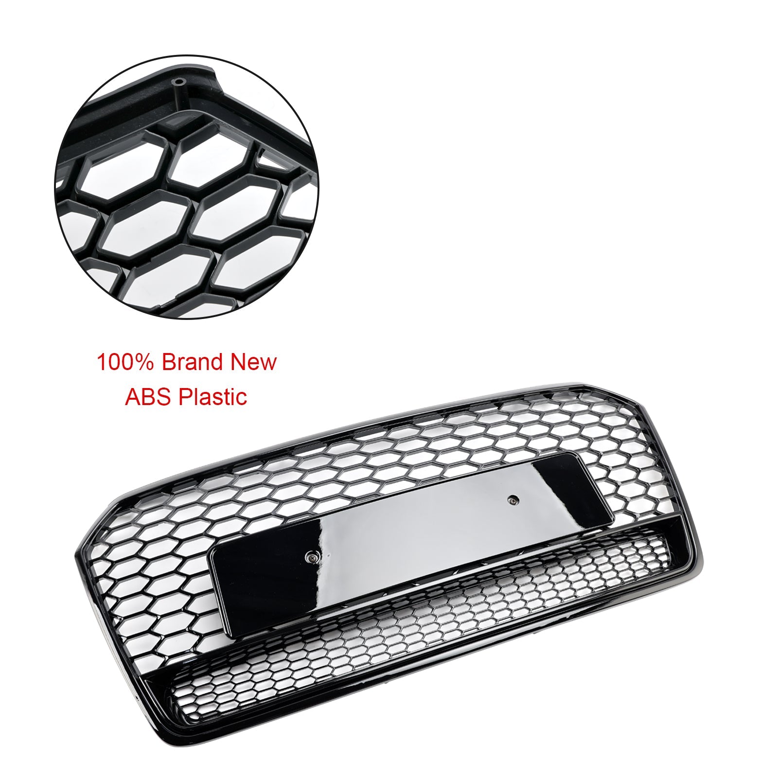 Audi A7 C7 S7 2016-2018 RS7 Style Honeycomb Front Bumper Grill Grille Black