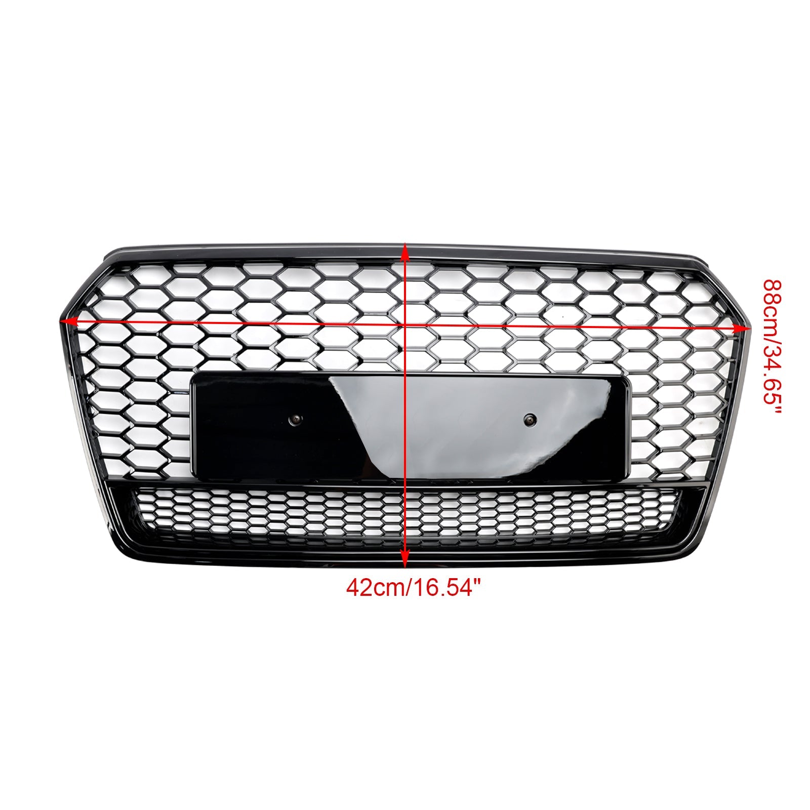 2016 2017 2018 Audi A7 C7 S7 RS7 Style Honeycomb Front Bumper Grill Grille Black