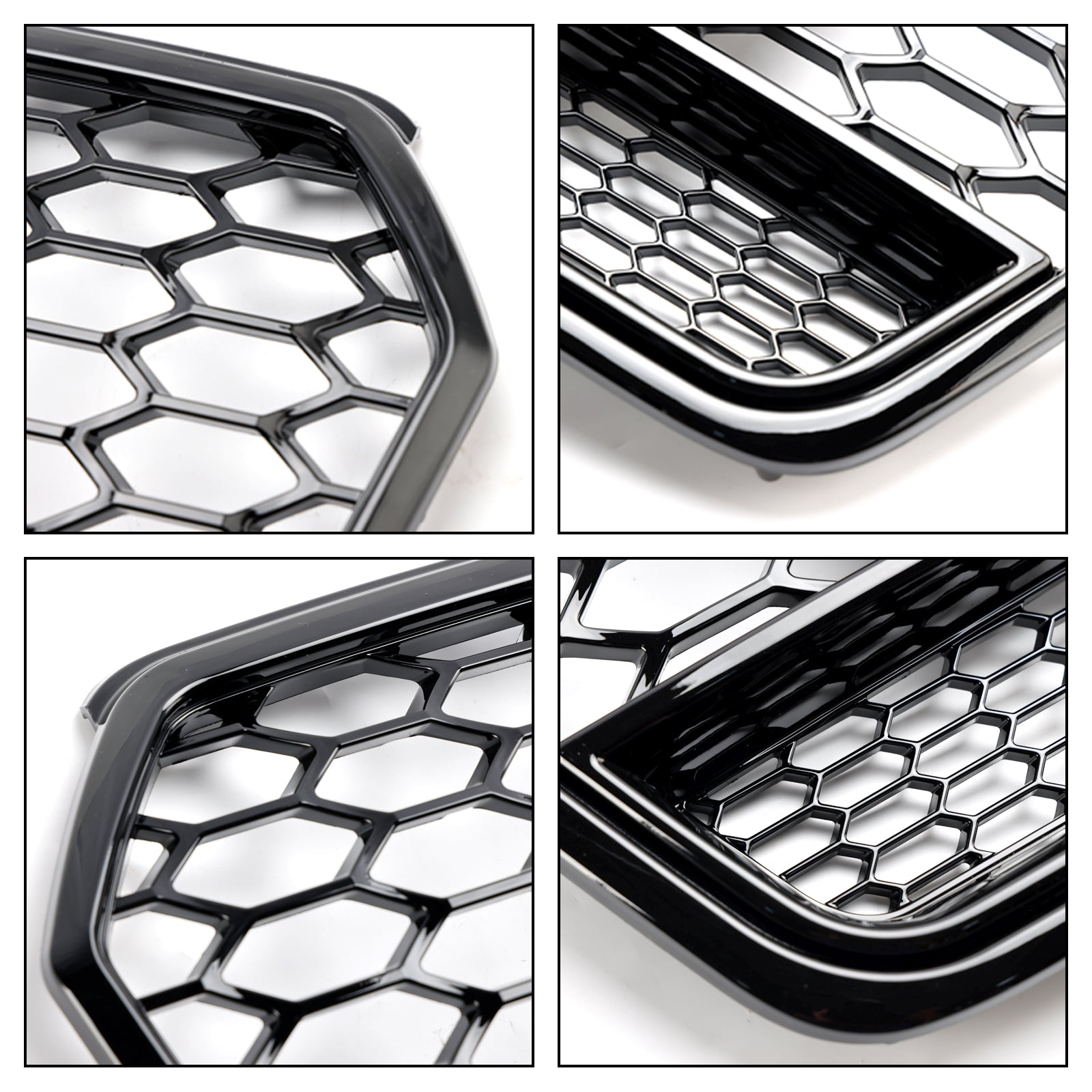 Audi A7 C7 S7 2016-2018 RS7 Style Honeycomb Front Bumper Grill Grille Black