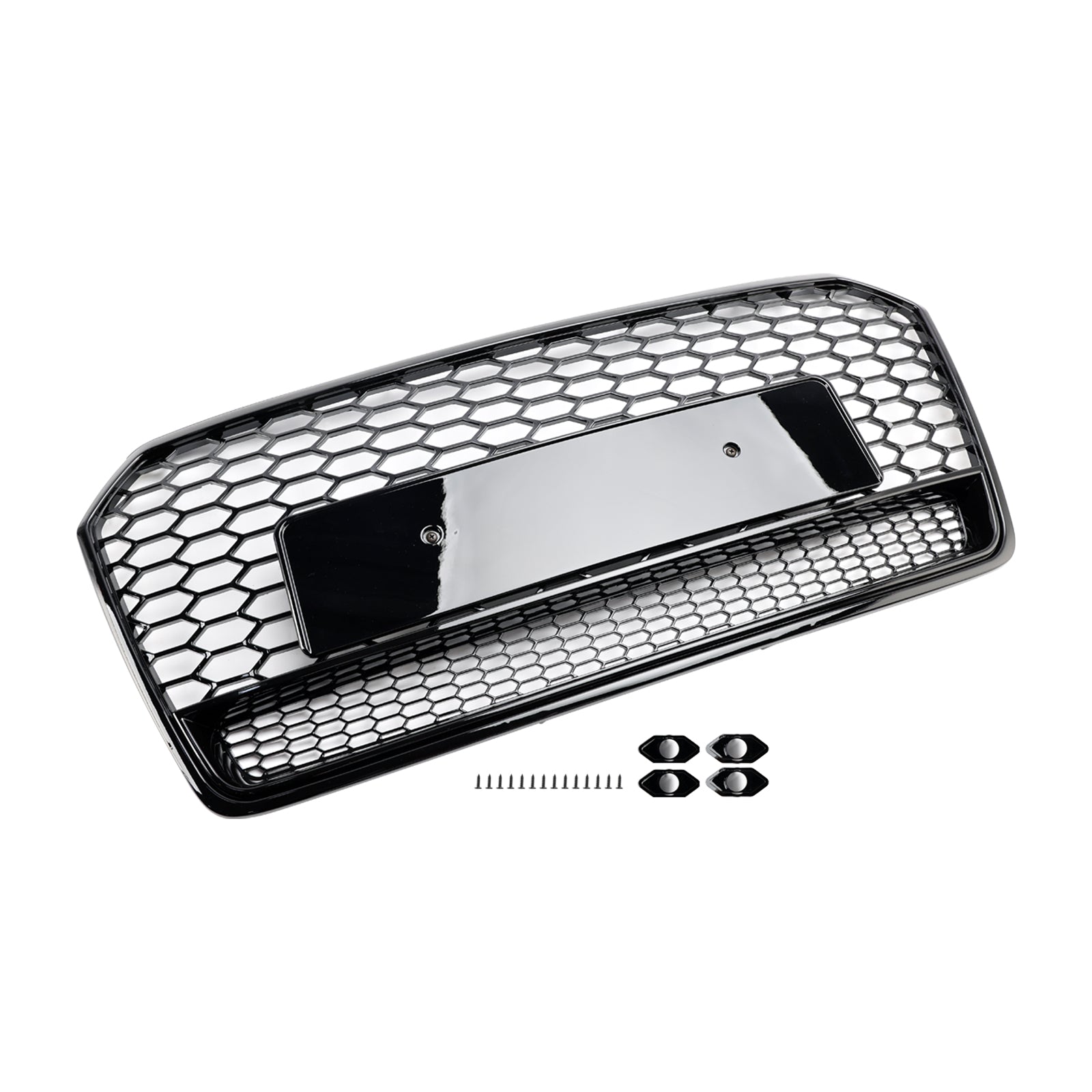 2016 2017 2018 Audi A7 C7 S7 RS7 Style Honeycomb Front Bumper Grill Grille Black