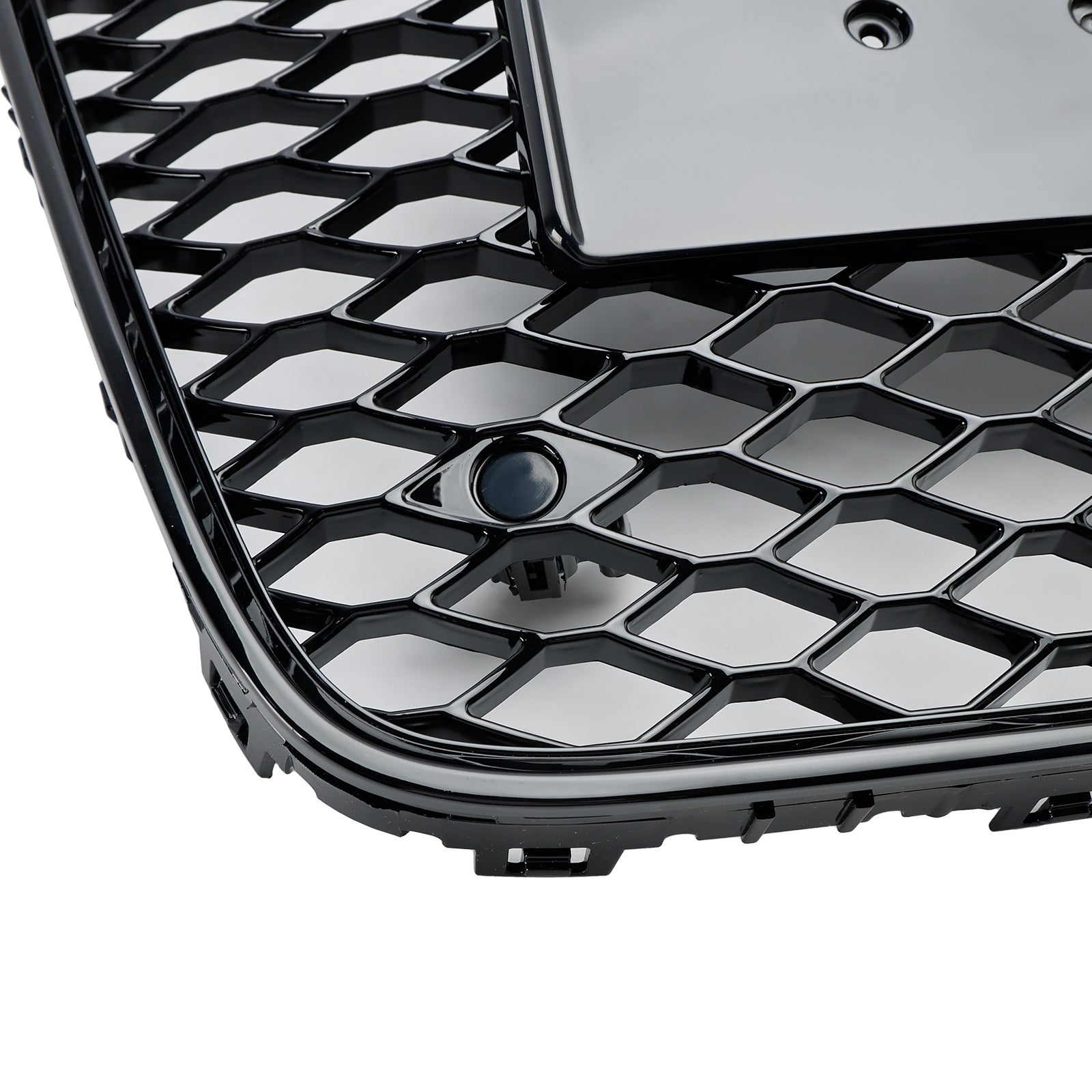 Audi Q7 2005-2015 Gloss Black Front Bumper Radiator Vent Mesh Grille Grill