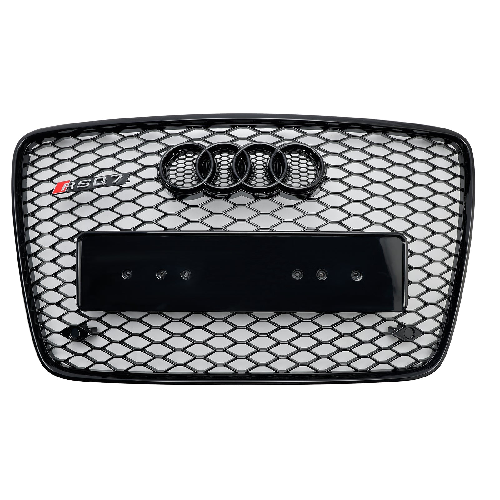 Audi Q7 2005-2015 Gloss Black Front Bumper Radiator Vent Mesh Grille Grill