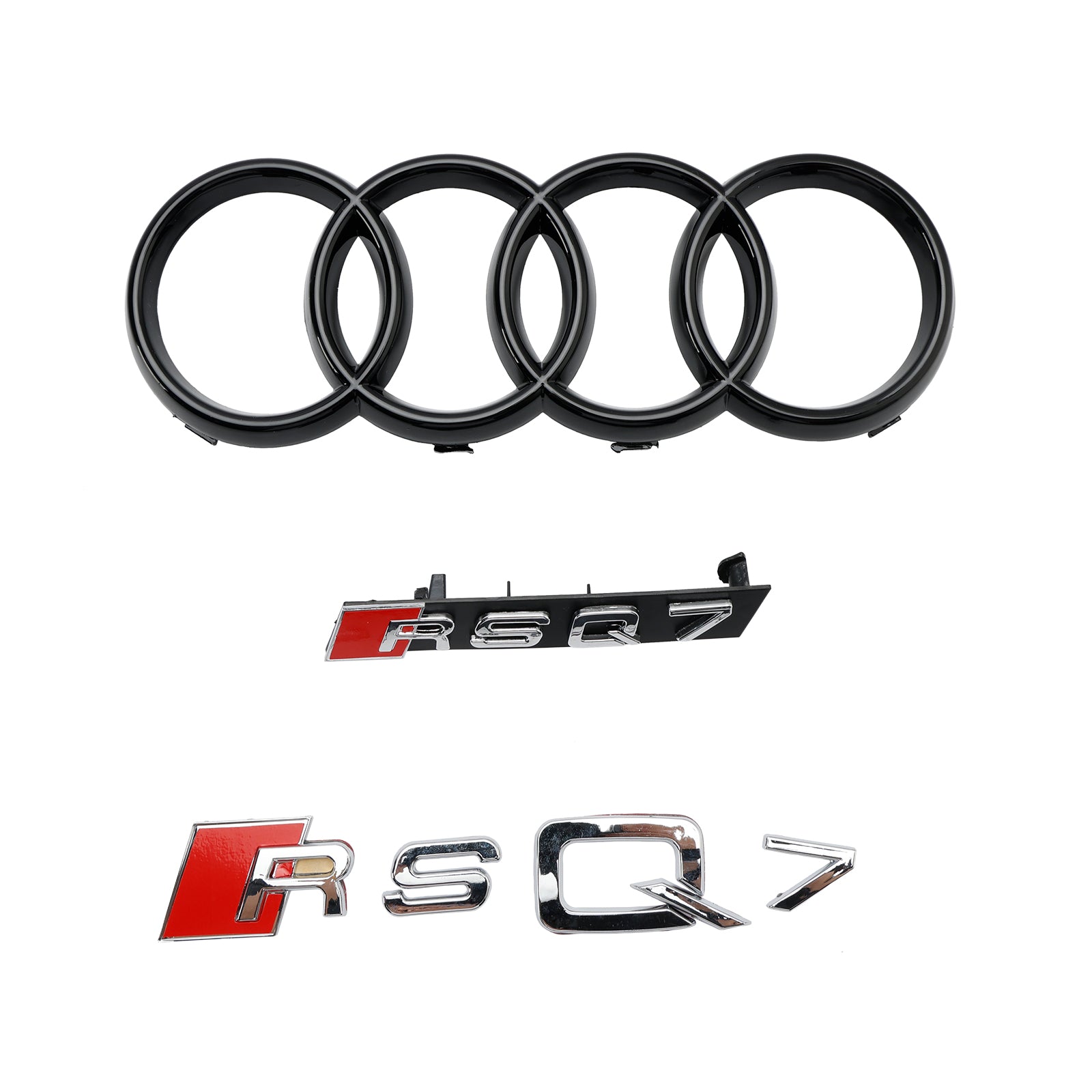 Audi Q7 2005-2015 Gloss Black Front Bumper Radiator Vent Mesh Grille Grill