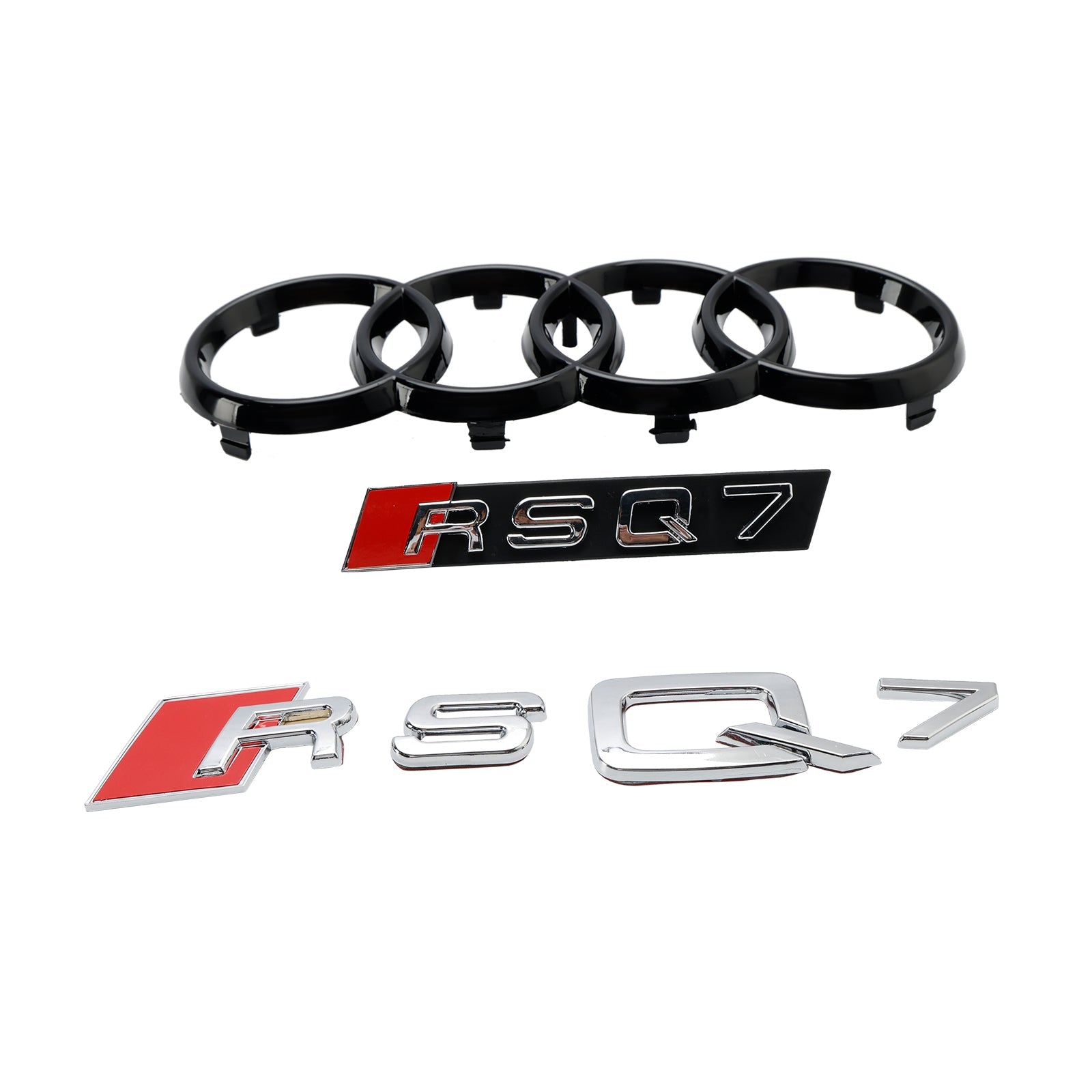 Audi Q7 2005-2015 Gloss Black Front Bumper Radiator Vent Mesh Grille Grill