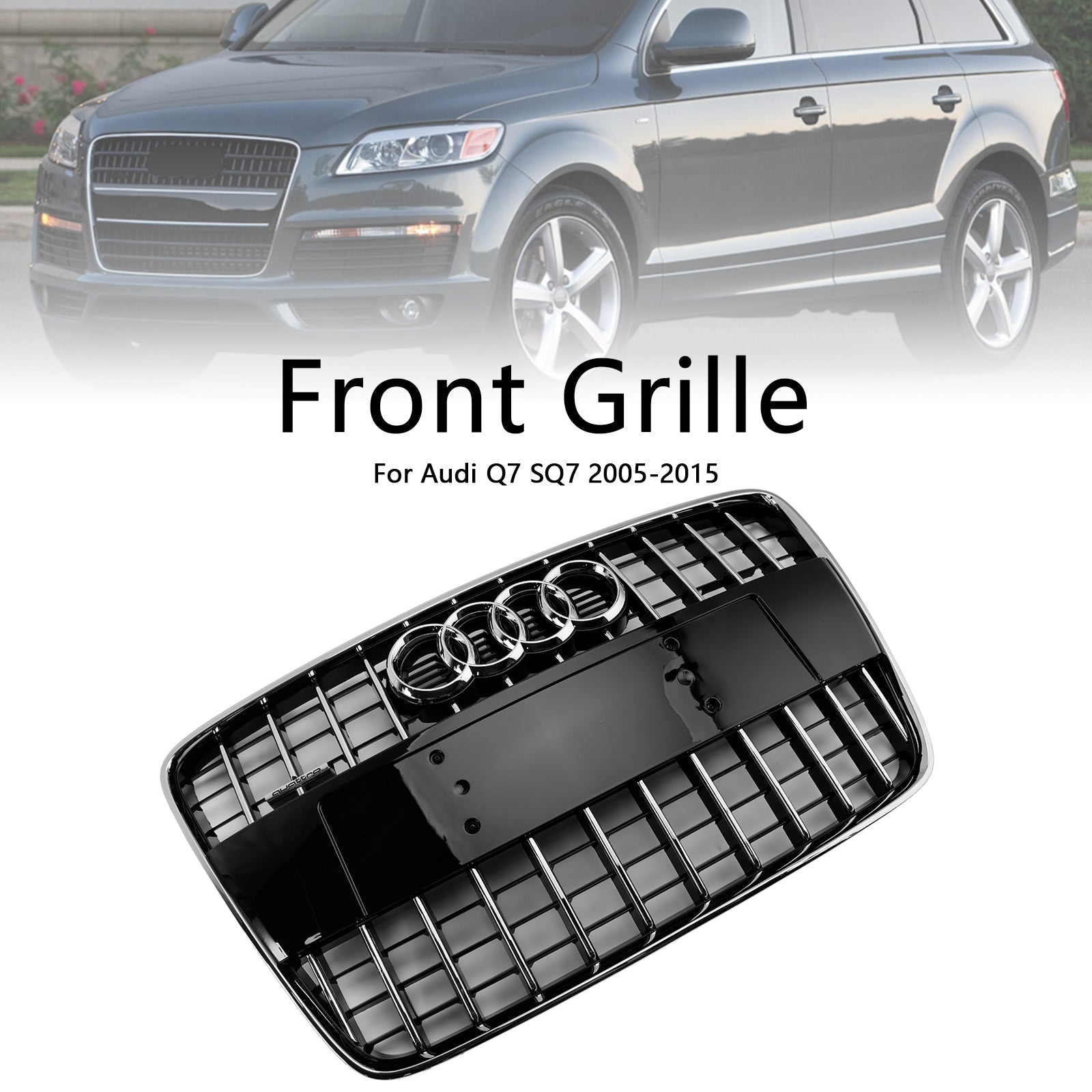 2005-2015 Audi Q7 SQ7 Sport Style Front Bumper Radiator Grille Grill