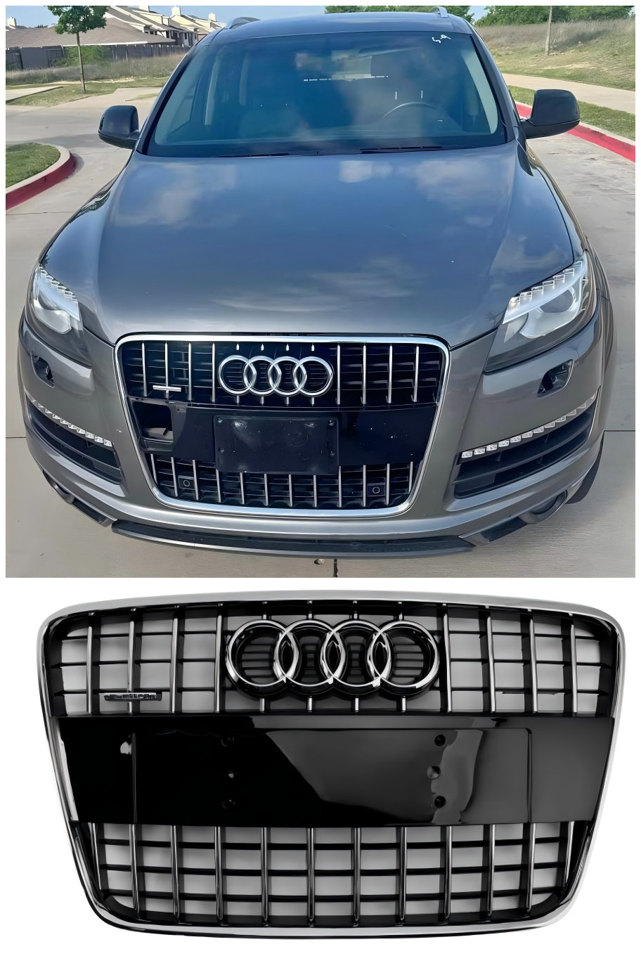 2005-2015 Audi Q7 SQ7 Sport Style Front Bumper Radiator Grille Grill