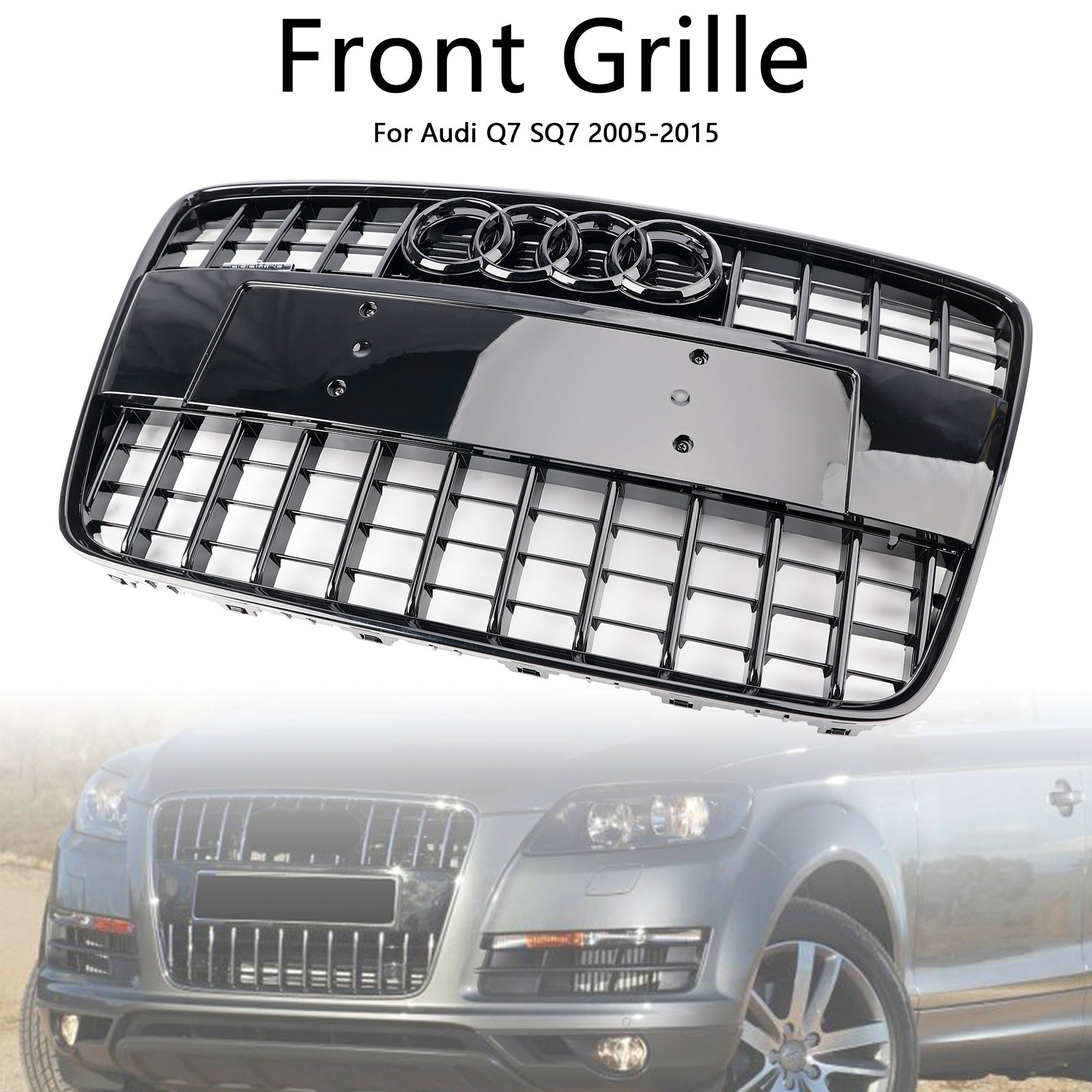 2005-2015 Audi Q7 SQ7 Sport Style Front Bumper Radiator Grill Grille
