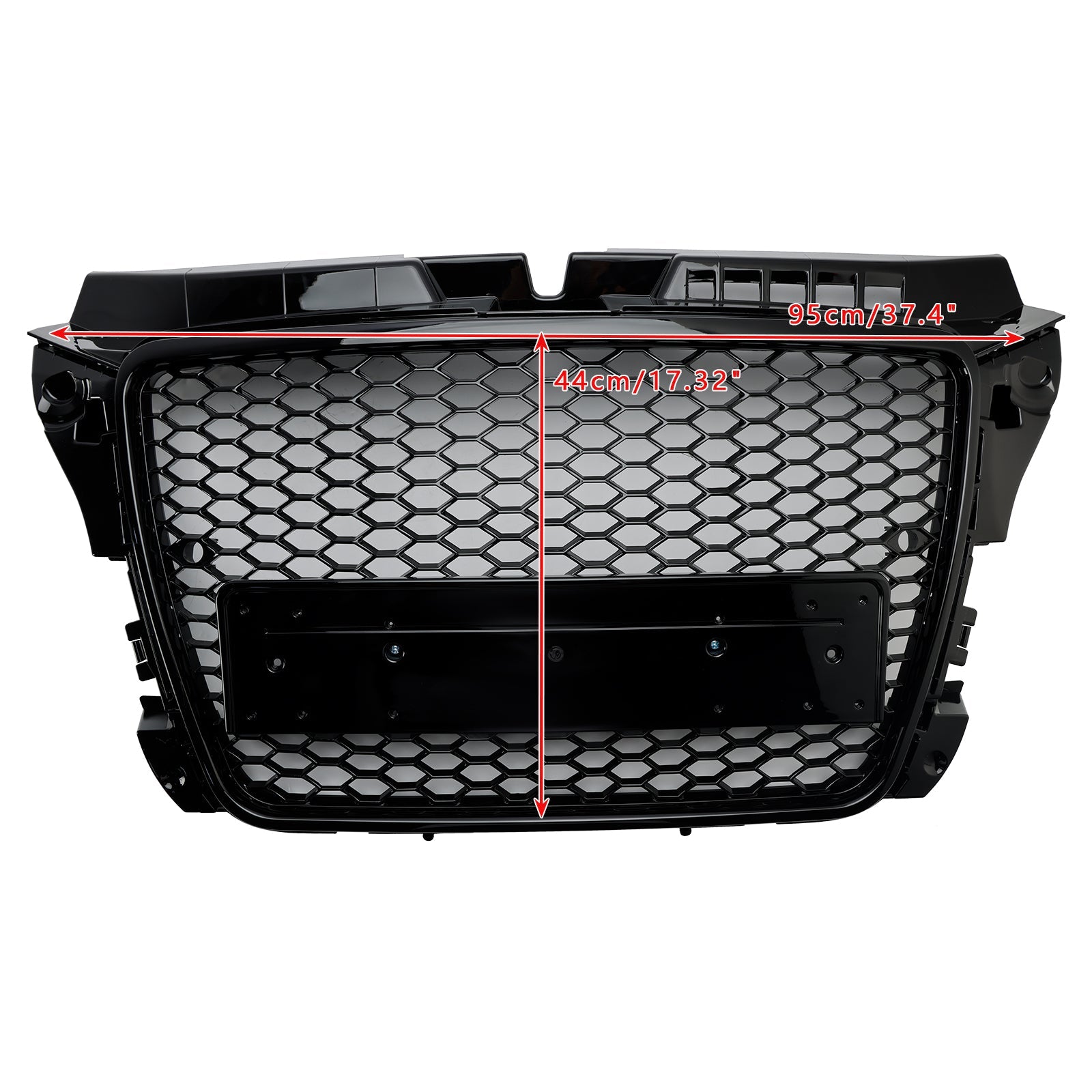 2008 2009 2010 2011 2012 2013 Audi A3 8P RS3 Style Honeycomb Front Bumper Grille Grill