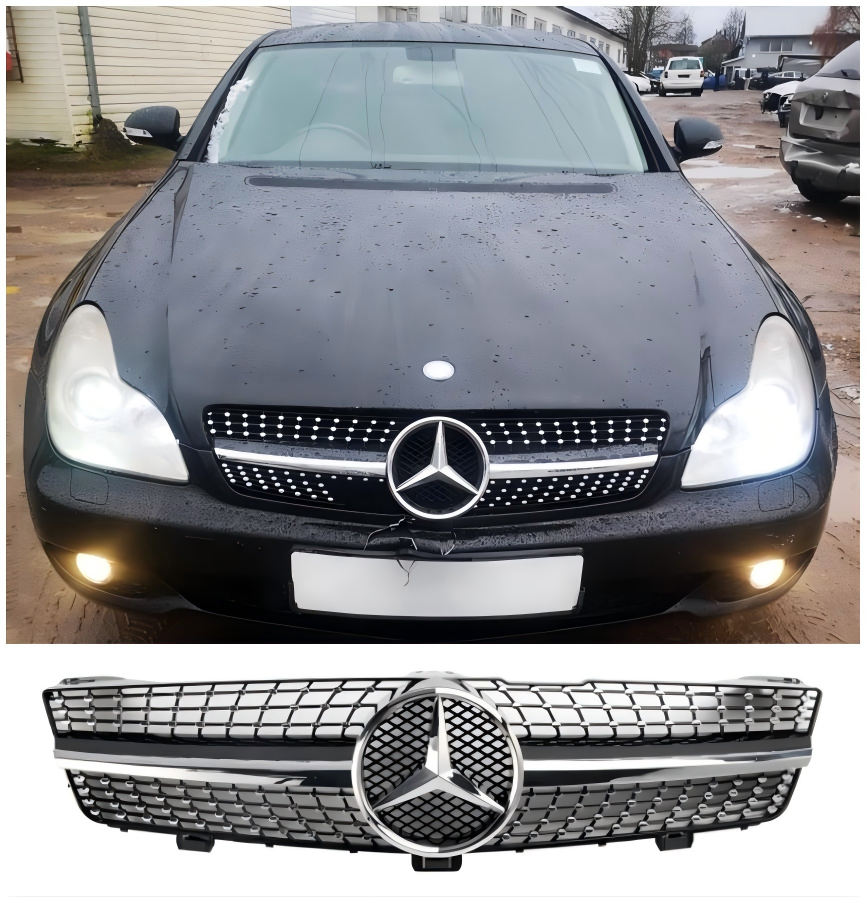 2008 2009 2010 Mercedes-Benz CLS-Class W219 C219 CLS500 Diamond Front Radiator Grille Grill
