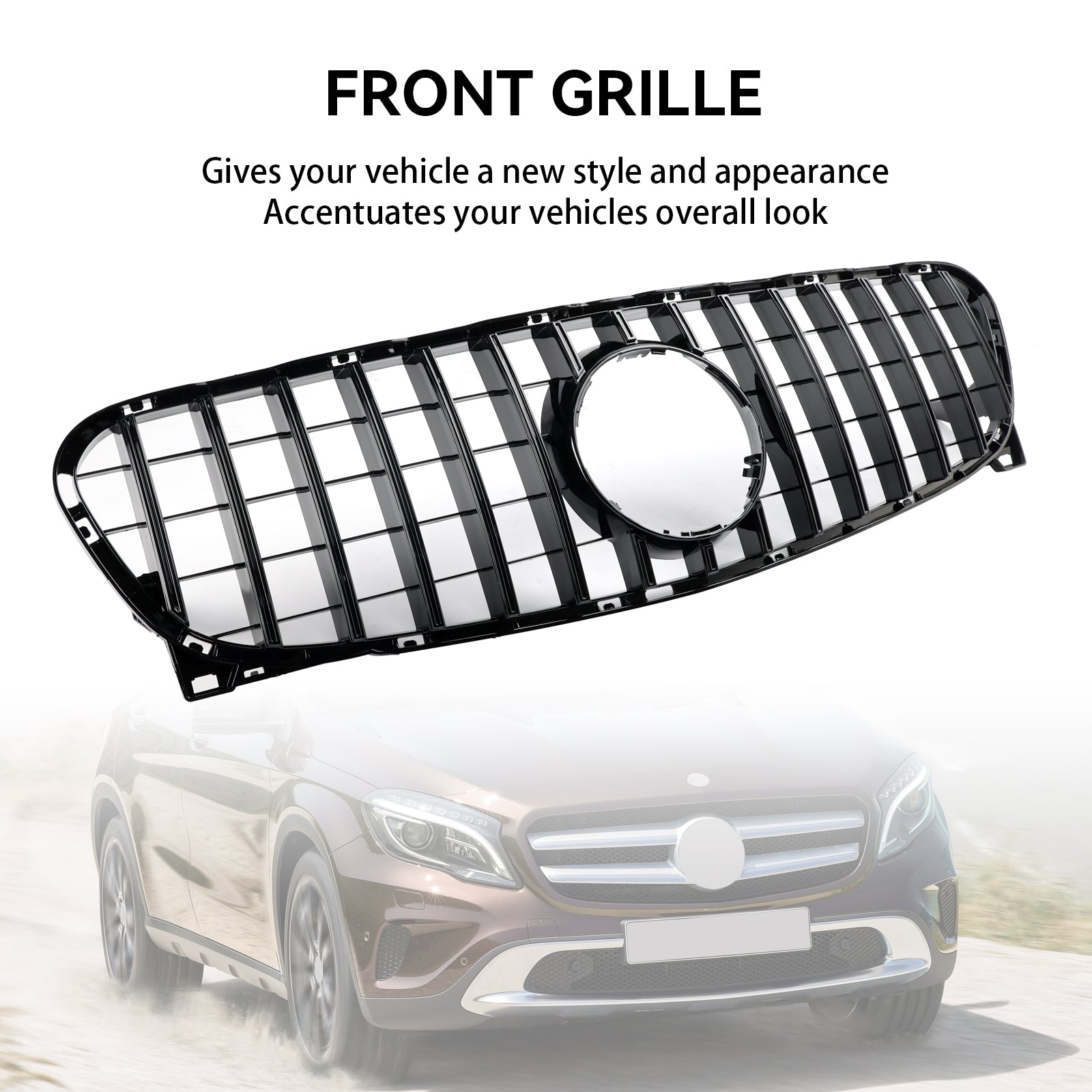 2013 2014 2015 2016 2017 GLA-Class W156 X156 GLA180 GLA250 Mercedes Benz Front Radiator Grille Grill 156 888 04 60