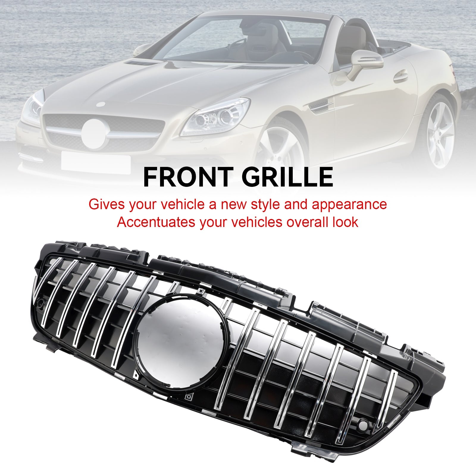 2011-2016 Mercedes SLK-Class R172 SLK55 Chrome Front Radiator Grill Grille
